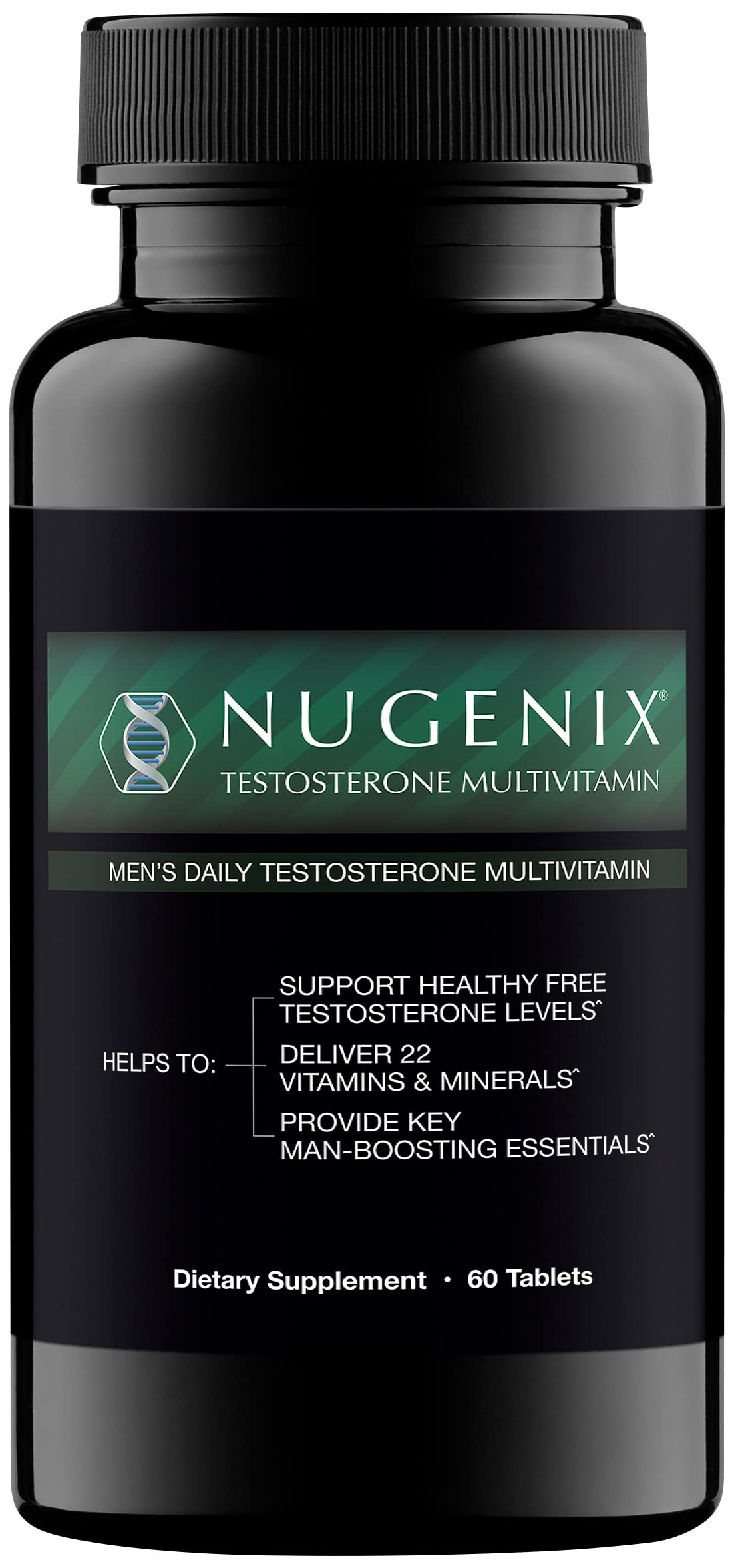 Nugenix Men's Daily Testosterone Multivitamin - 19 Vitamins and Minerals, Supports Free Testosterone