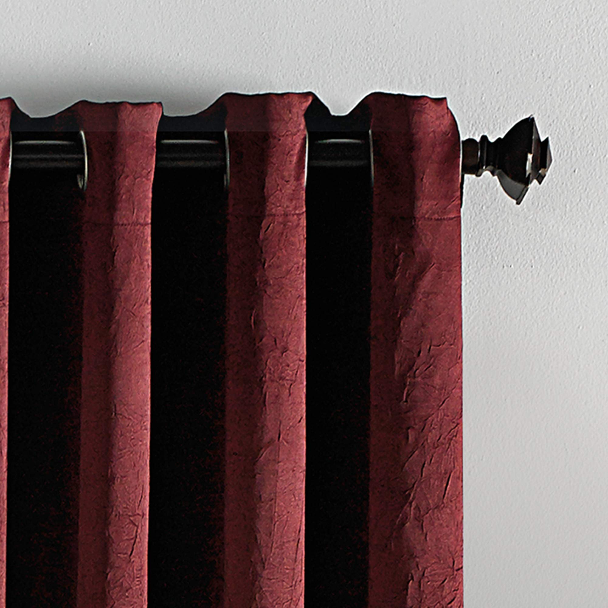 Curtainworks Lenox Grommet Curtain Panel, 50 x 84 in, Wine