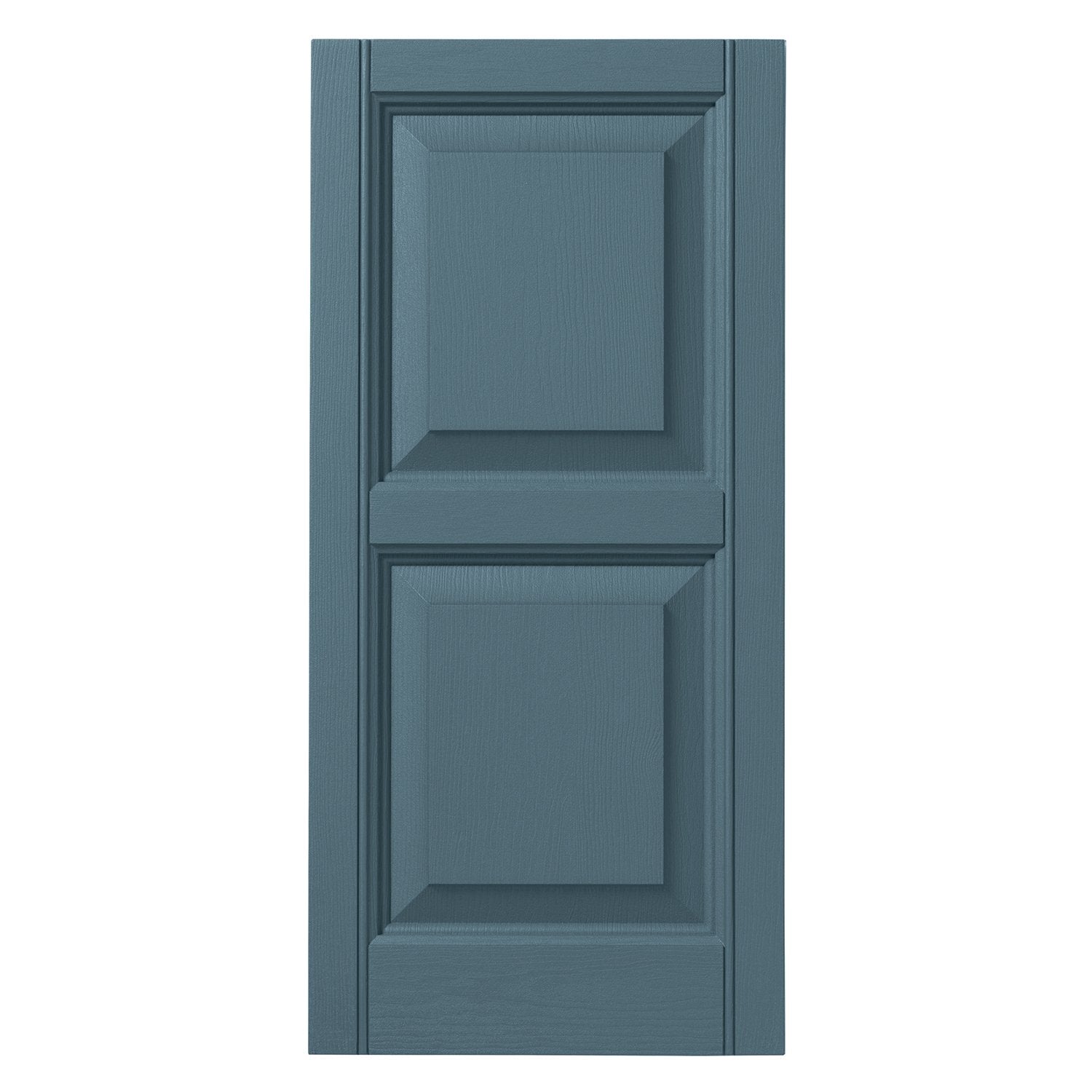 Ply Gem Shutters and Accents VINRP1235 BLU Raised Panel Shutter, 12", Coastal Blue