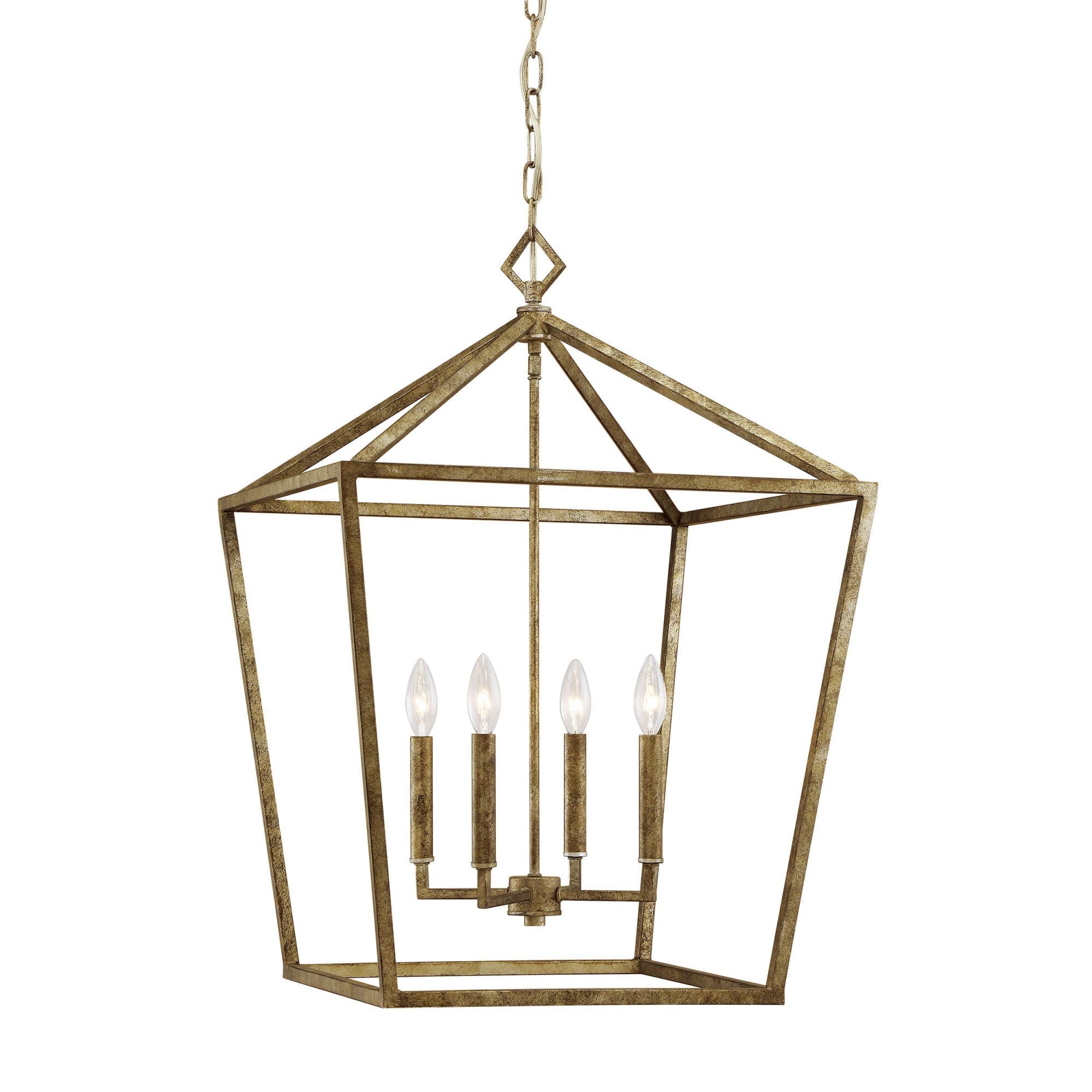 Millennium 3254-MB Transitional Four Light Pendant from None Collection in Black Finish