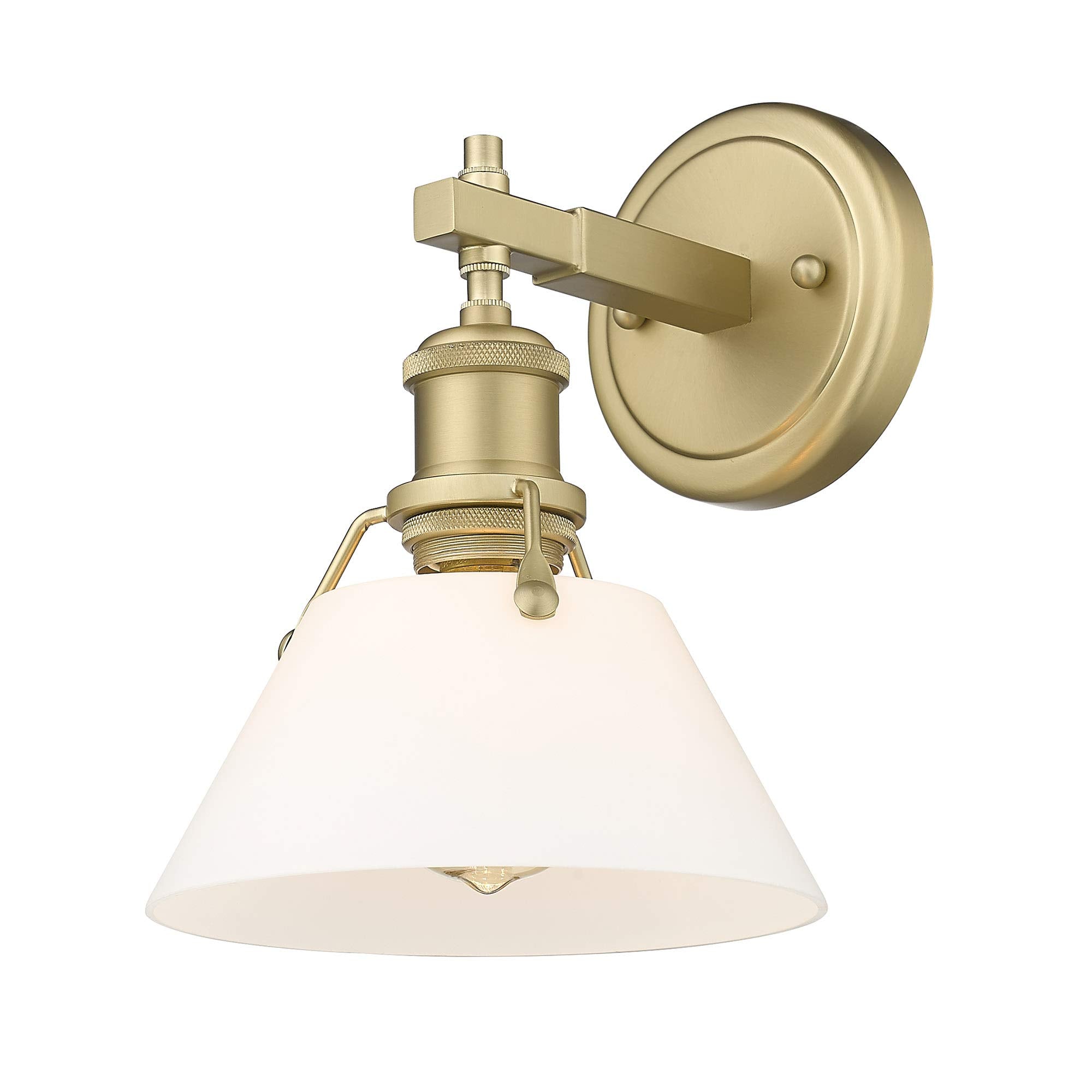 Orwell 1 Light Bath Vanity Brushed Champagne Bronze with Opal Glass Shade