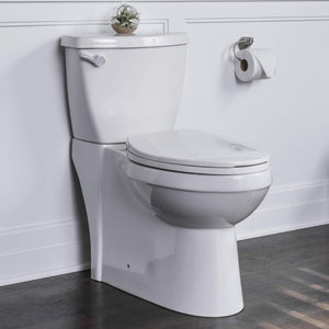 Miseno MNO490CBWH Miseno MNO490C Bella Two-Piece High Efficiency Toilet with Elongated Chair Height Skirted Bowl - Includes Soft Close Seat and Wax Ring Kit