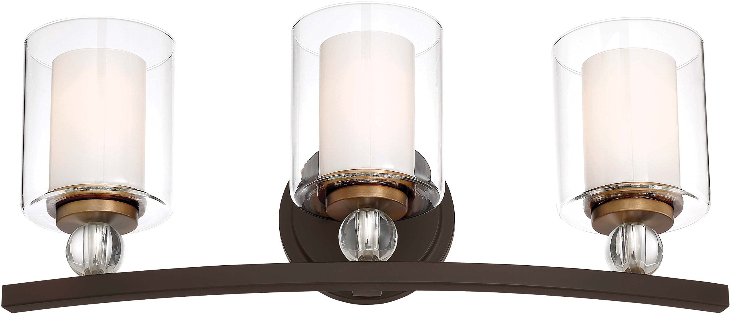 Minka Lavery Wall Light Fixtures 3073-416 Studio 5 Bath Vanity Lighting, 3-Light 300 Watts, Painted Bronze