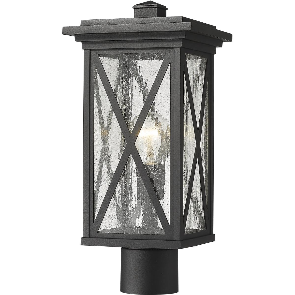 Z-Lite 1 Light Outdoor Post Mount Fixture 583PHMR-BK, Black