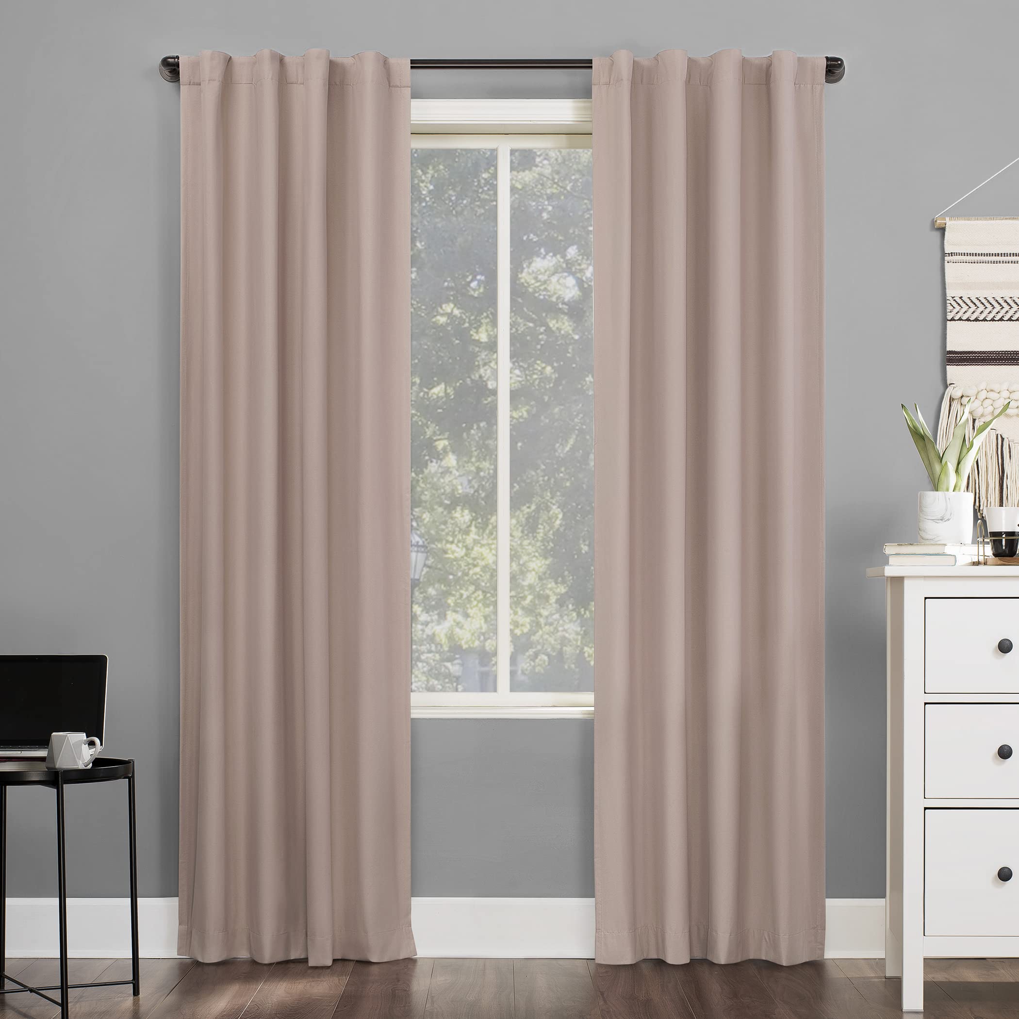 Sun Zero Cyrus Thermal Total Blackout Back Tab Curtain Panel