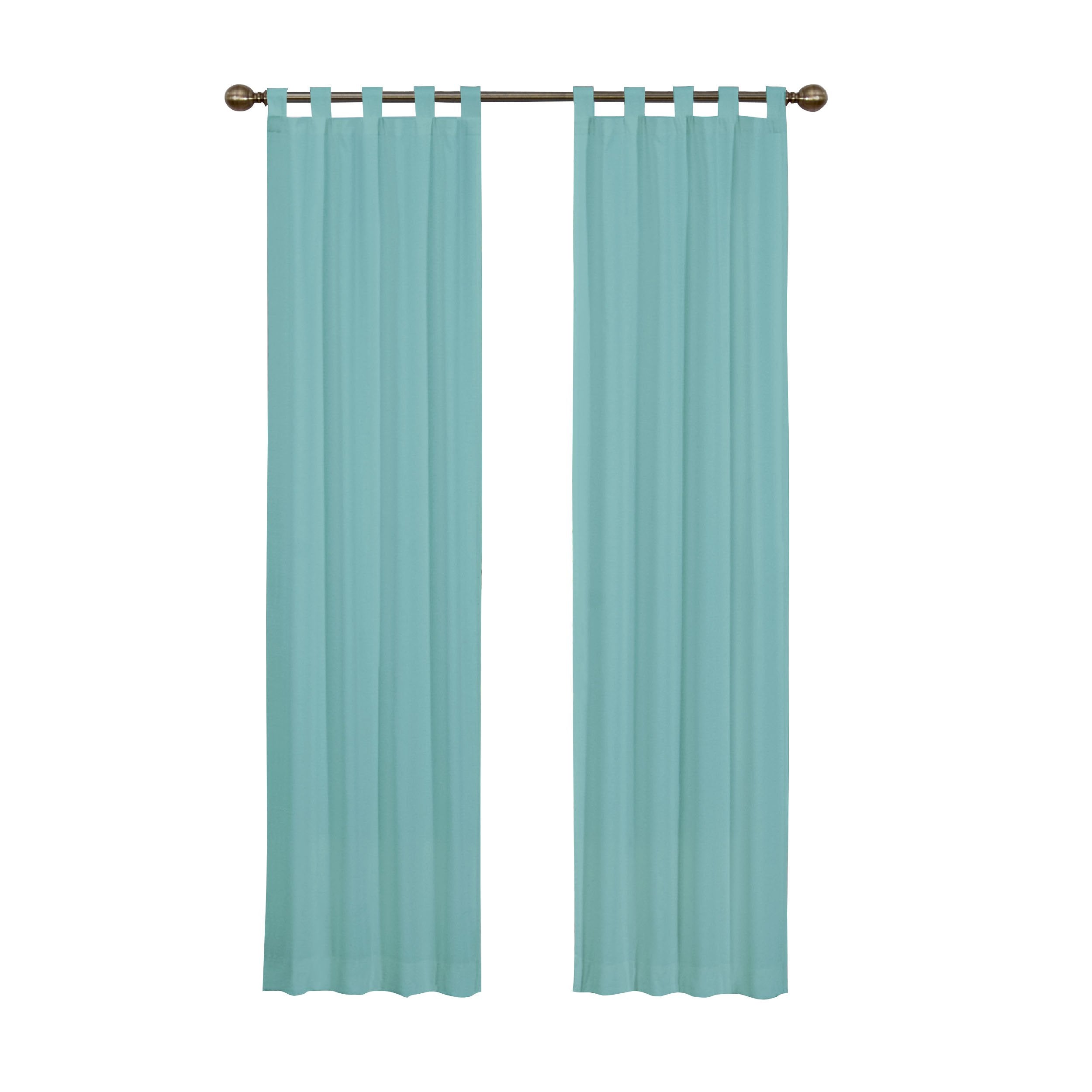 PAIRS TO GO Montana Modern Decorative Tab Top Window Curtains for Bedroom or Living Room (2 Panels), 30" x 84", White