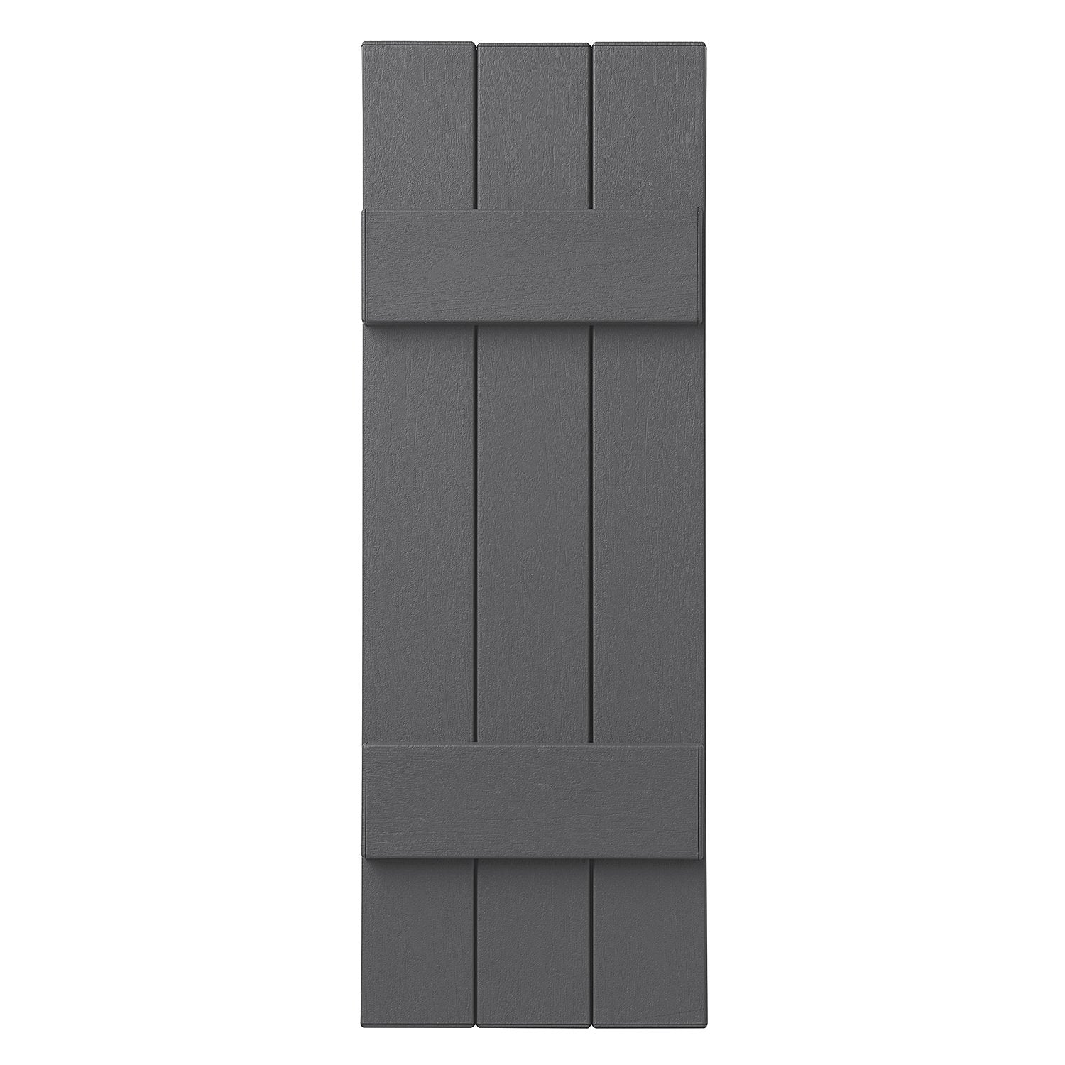 Ply Gem Shutters and Accents VIN3C1139 16 3 Board Closed Board & Batten Shutter, Gray