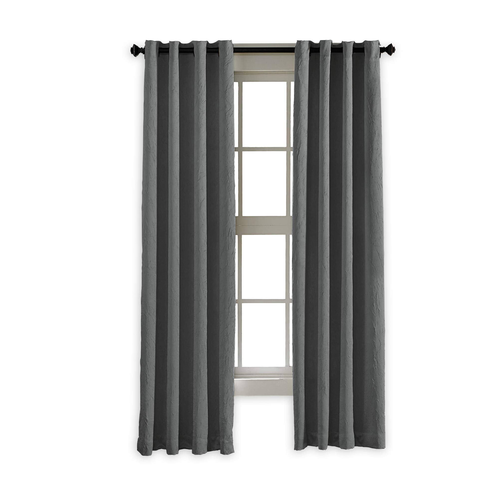 Curtainworks Lenox Grommet Curtain Panel, 50 x 63 in, Grey