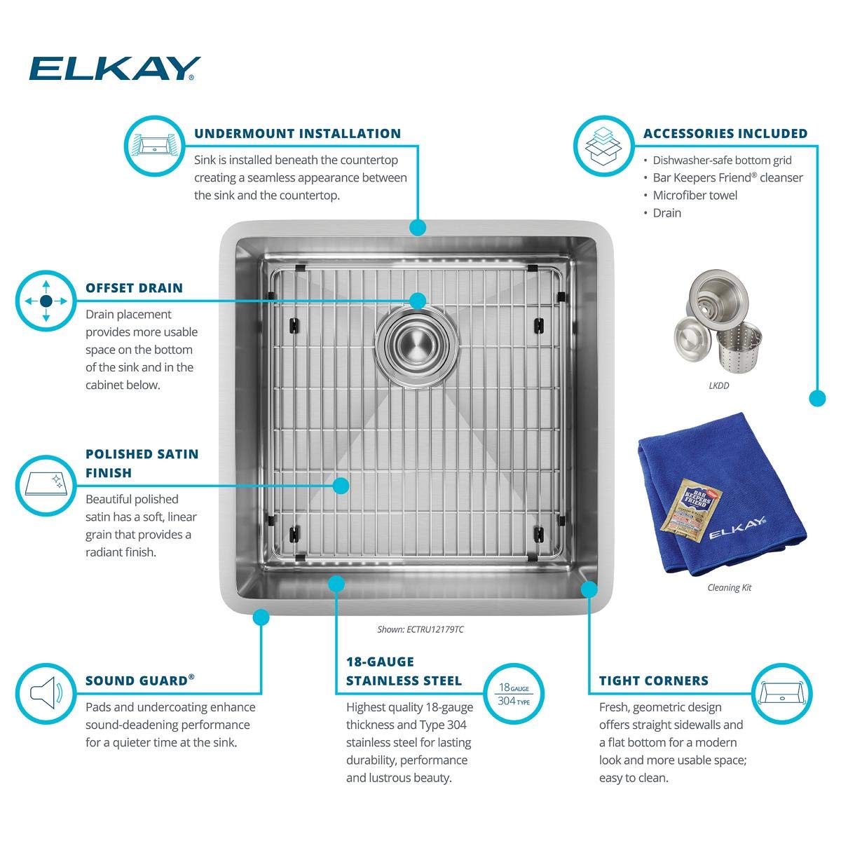 Elkay ECTRU17179TC Sink, 19", 0