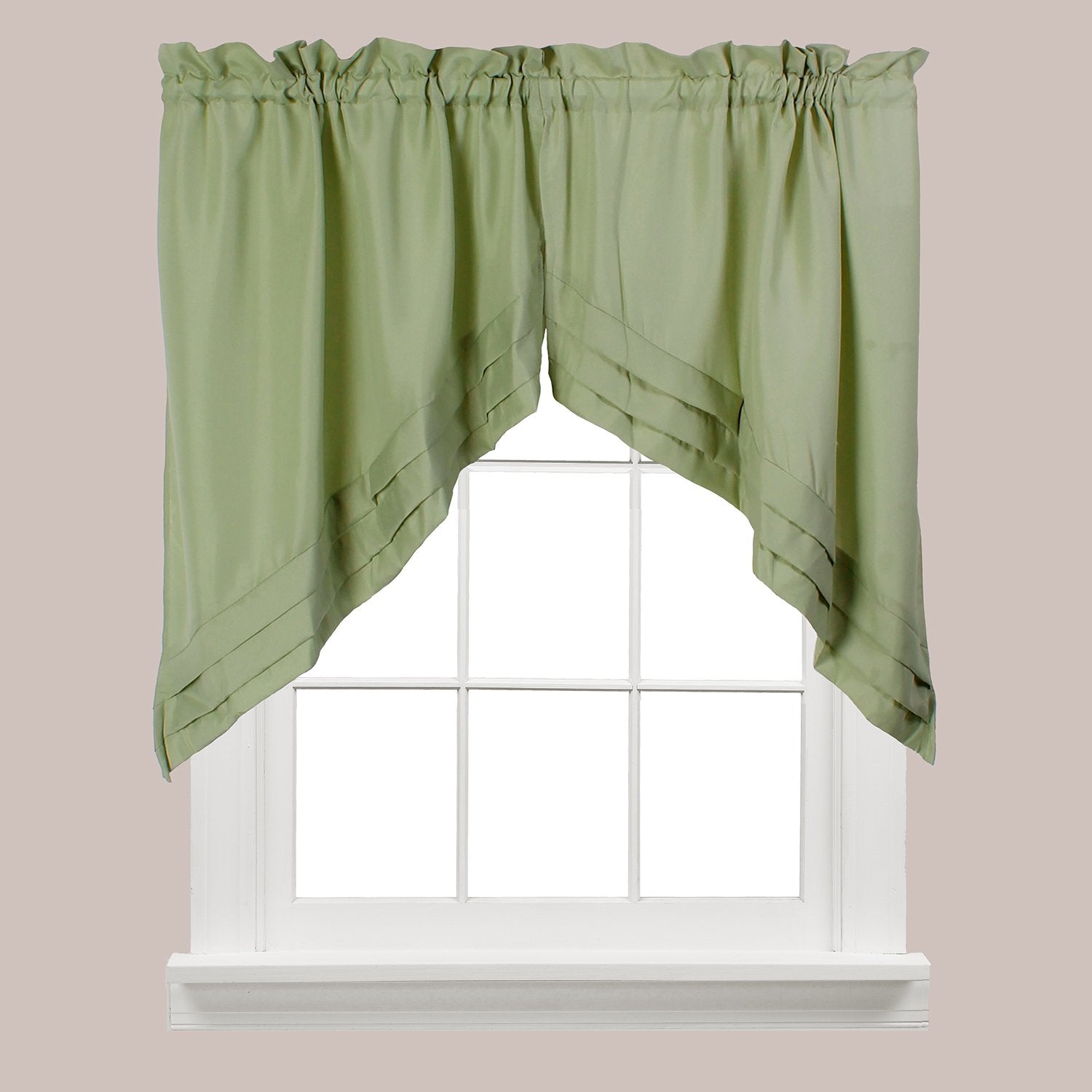 SKL Home Holden Curtain Tier Pair, 57" x 30", Sage, 2 Count