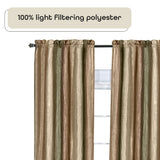Ombre Panel Room Darkening Window Curtain - 63 Inch Length, 50 Inch Width - Earth- Light Filtering Soft Polyester Drapes for Bedroom Living & Dining Room by Achim Home Decor