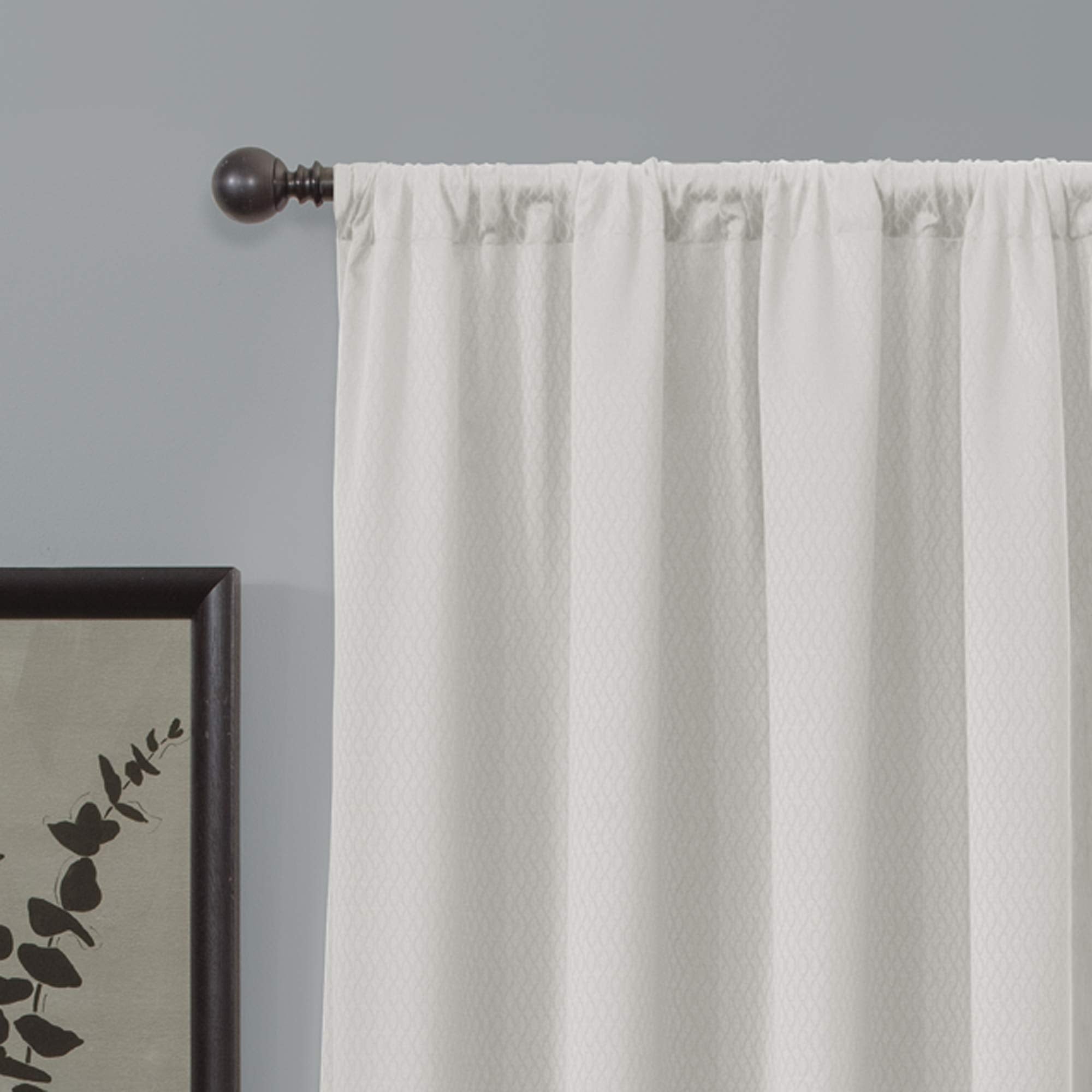 Maytex Jamie Blackout Window Curtain, 50 inches x 63 inches, Black