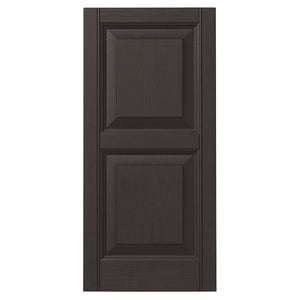 Ply Gem Shutters and Accents VINRP1531 59 Raised Panel Shutter, 15", Brown