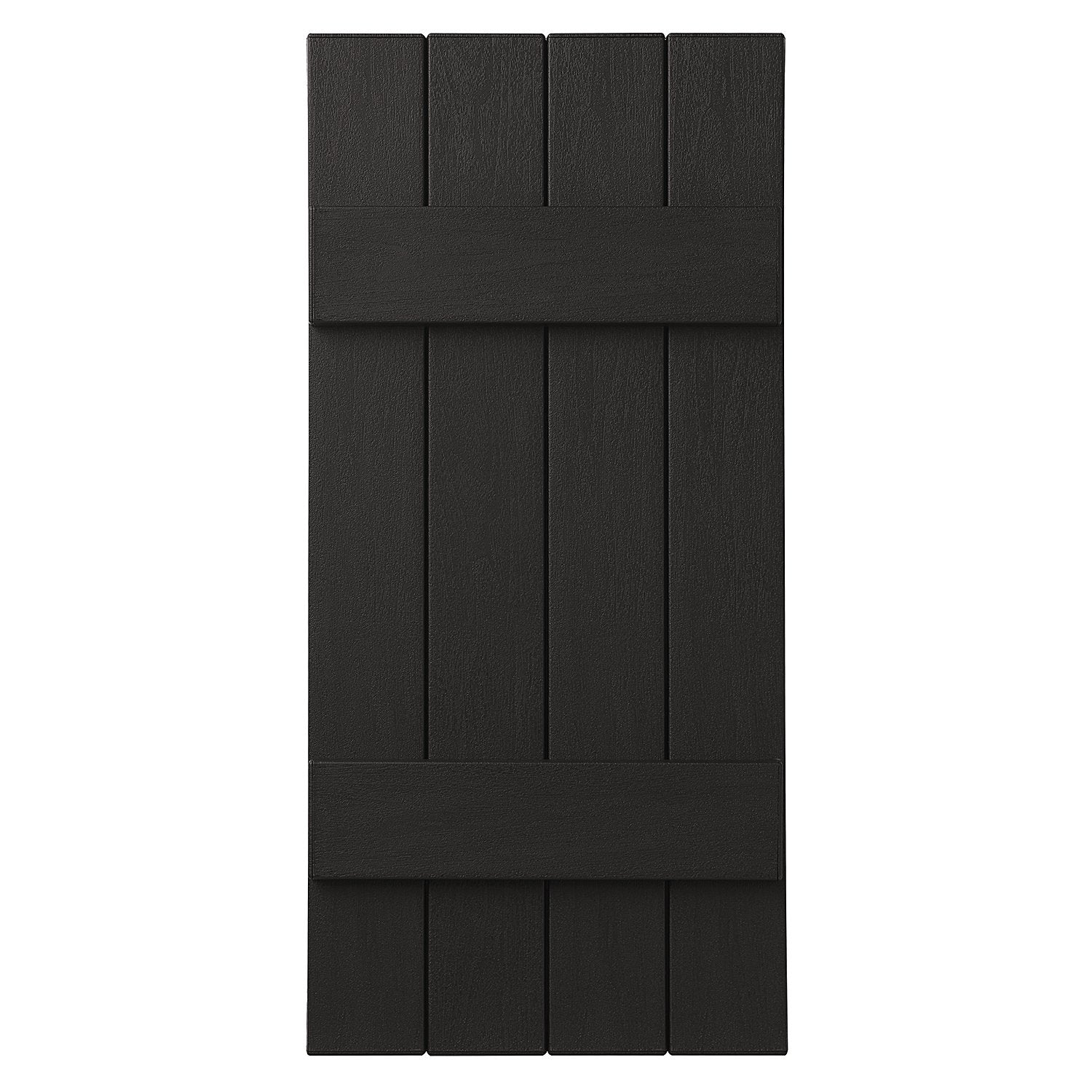 Ply Gem Shutters and Accents VIN4C1543 SL 4 Board Closed Board & Batten Shutter, Terra Brown