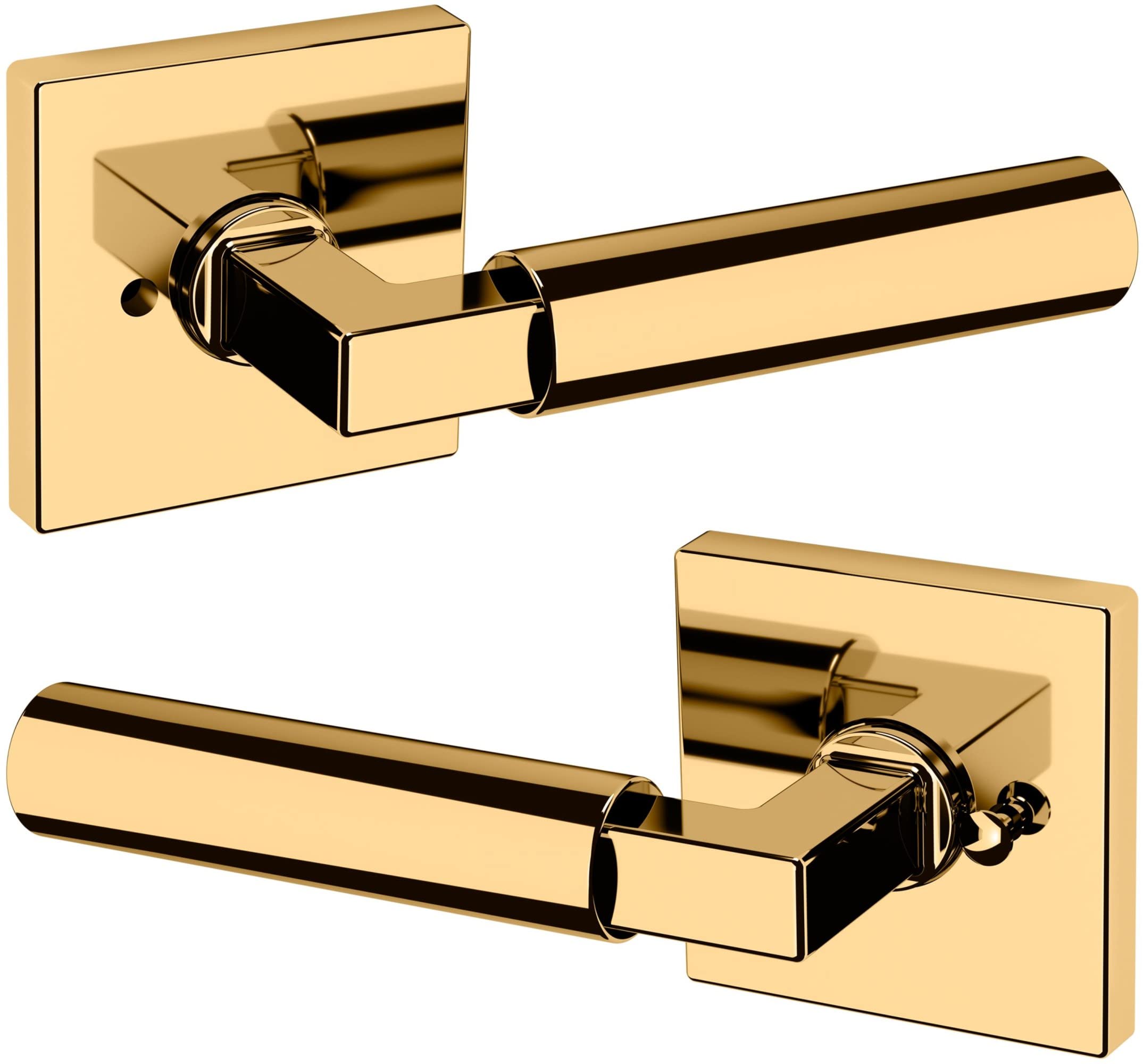 Baldwin L029055PRIV L029.PRIV L029 Privacy Door Lever Set with R017 Rose from The Estate Collection