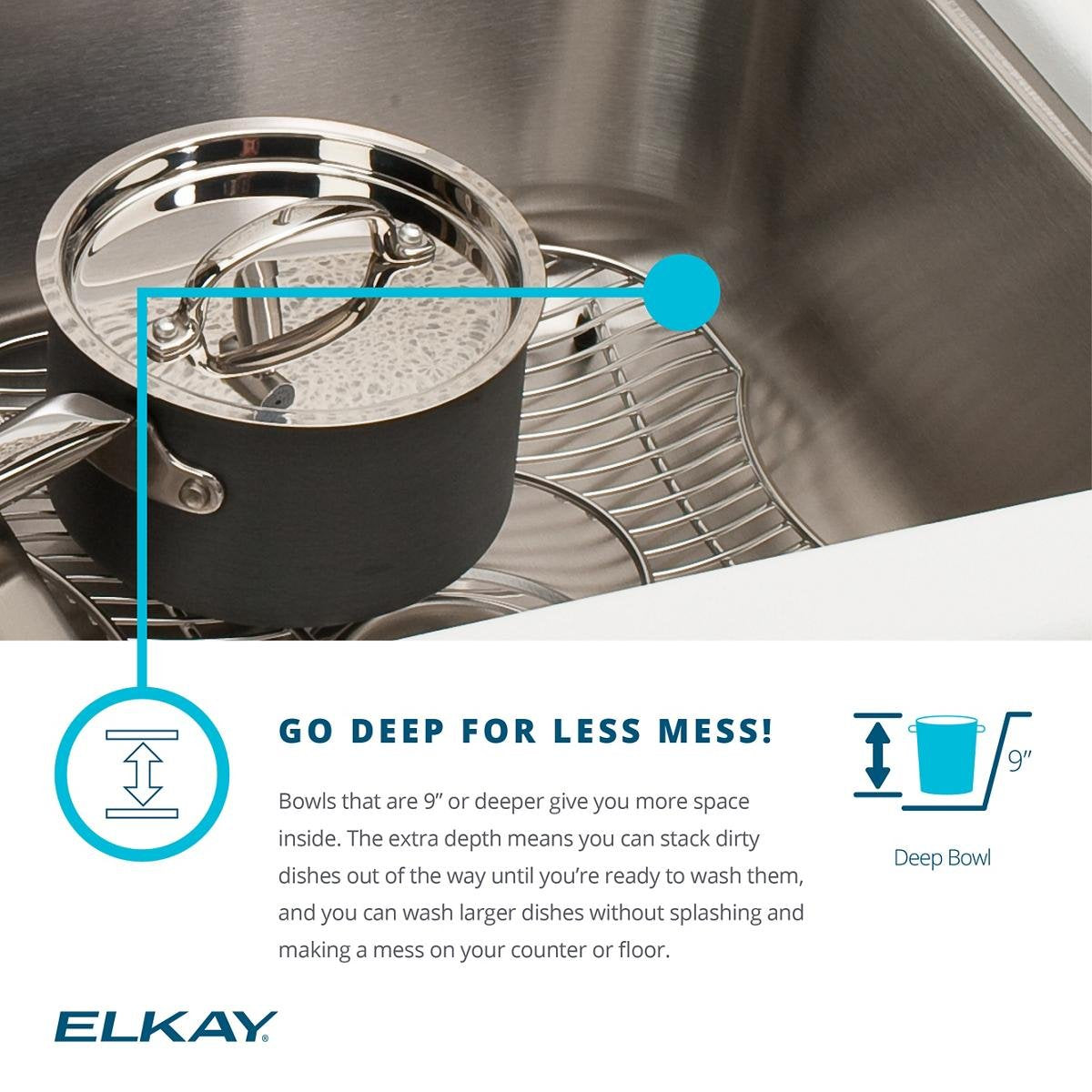 Elkay ELUH281610PDBG Lustertone Classic Single Bowl Undermount Stainless Steel Sink Kit with Perfect Drain