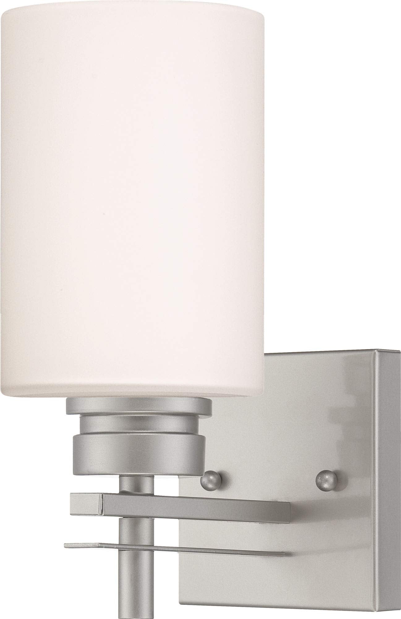 Volume Lighting V3751 Carena Single Light 10" Tall Bathroom Sconce - Nickel