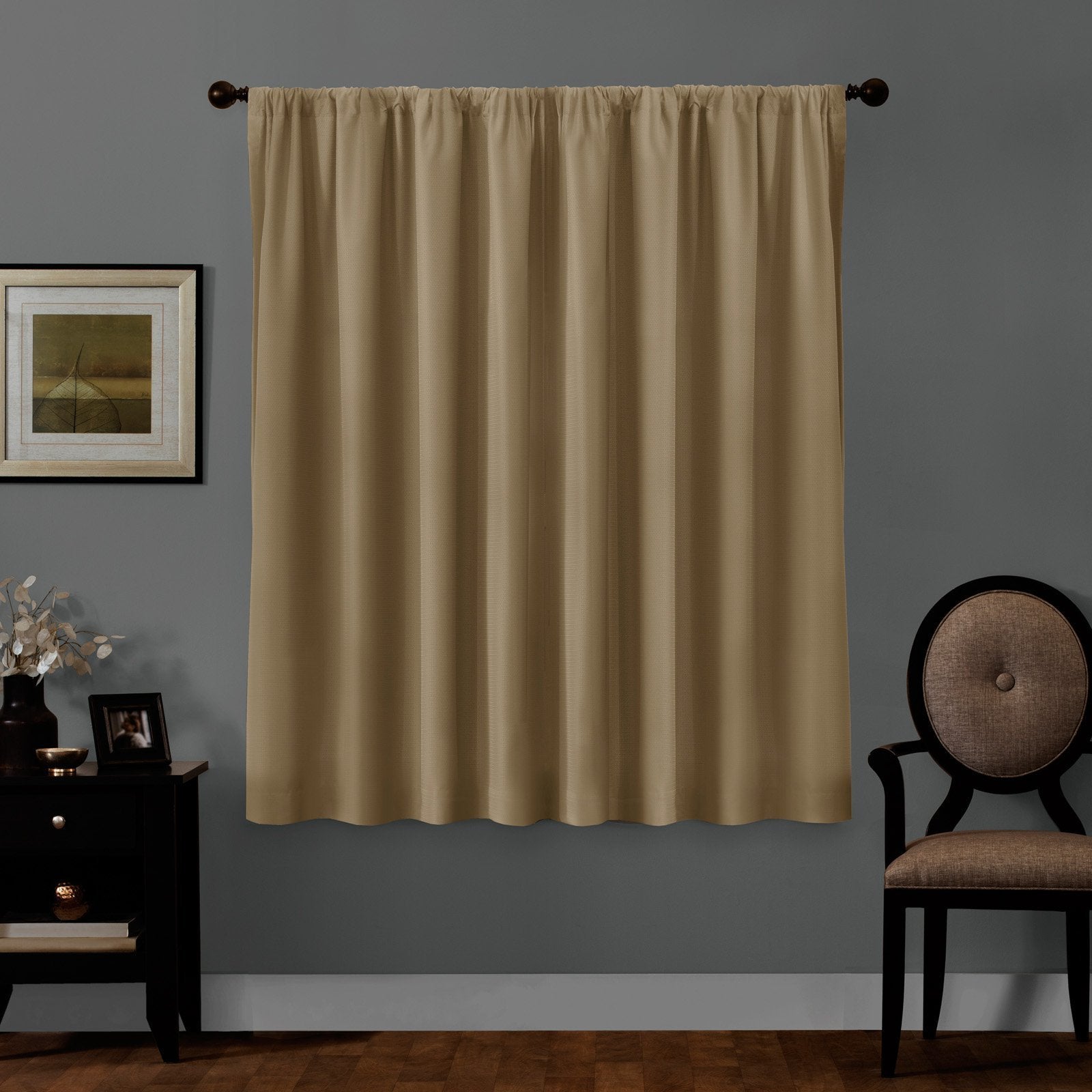 Maytex Smart Curtains Julius 100 Percent Blackout Window Panel, 50 inches x 63 inches, Navy