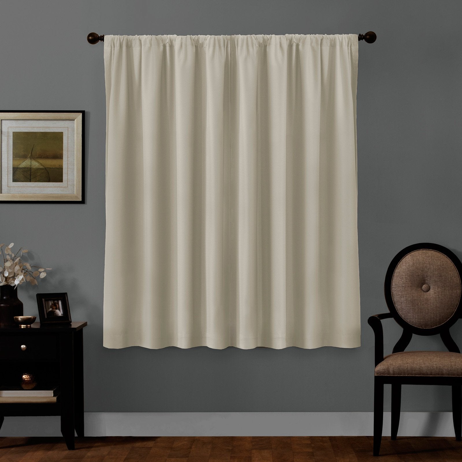 Maytex Smart Curtains Julius 100 Percent Blackout Window Panel, 50 inches x 63 inches, Navy