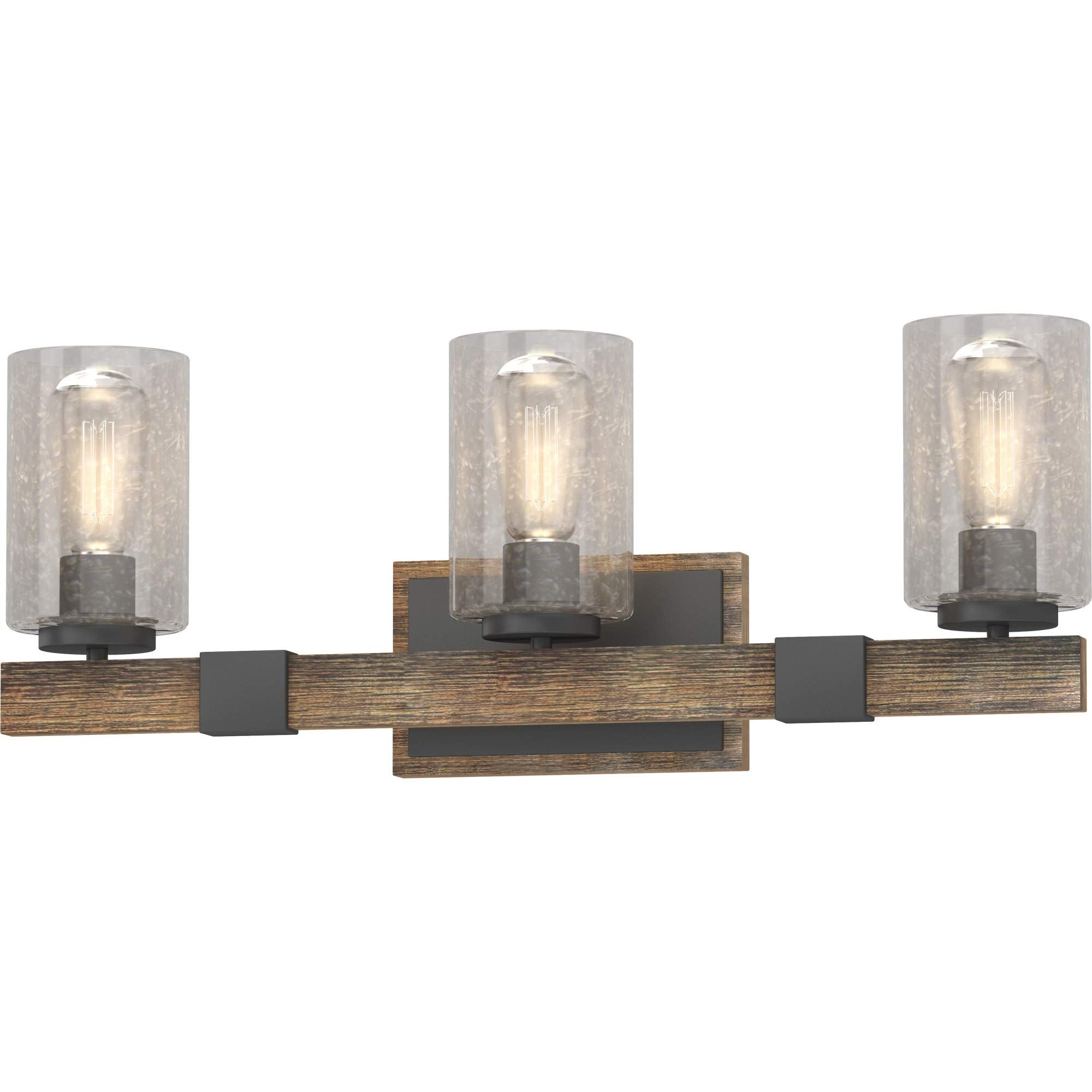 Volume Lighting V4373-84 Volume Lighting V4373 3 Light 24" Wide Vanity Light with Seedy Glass