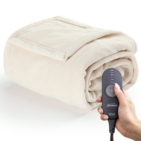 Sunbeam Sea Salt Microplush Heated Throw