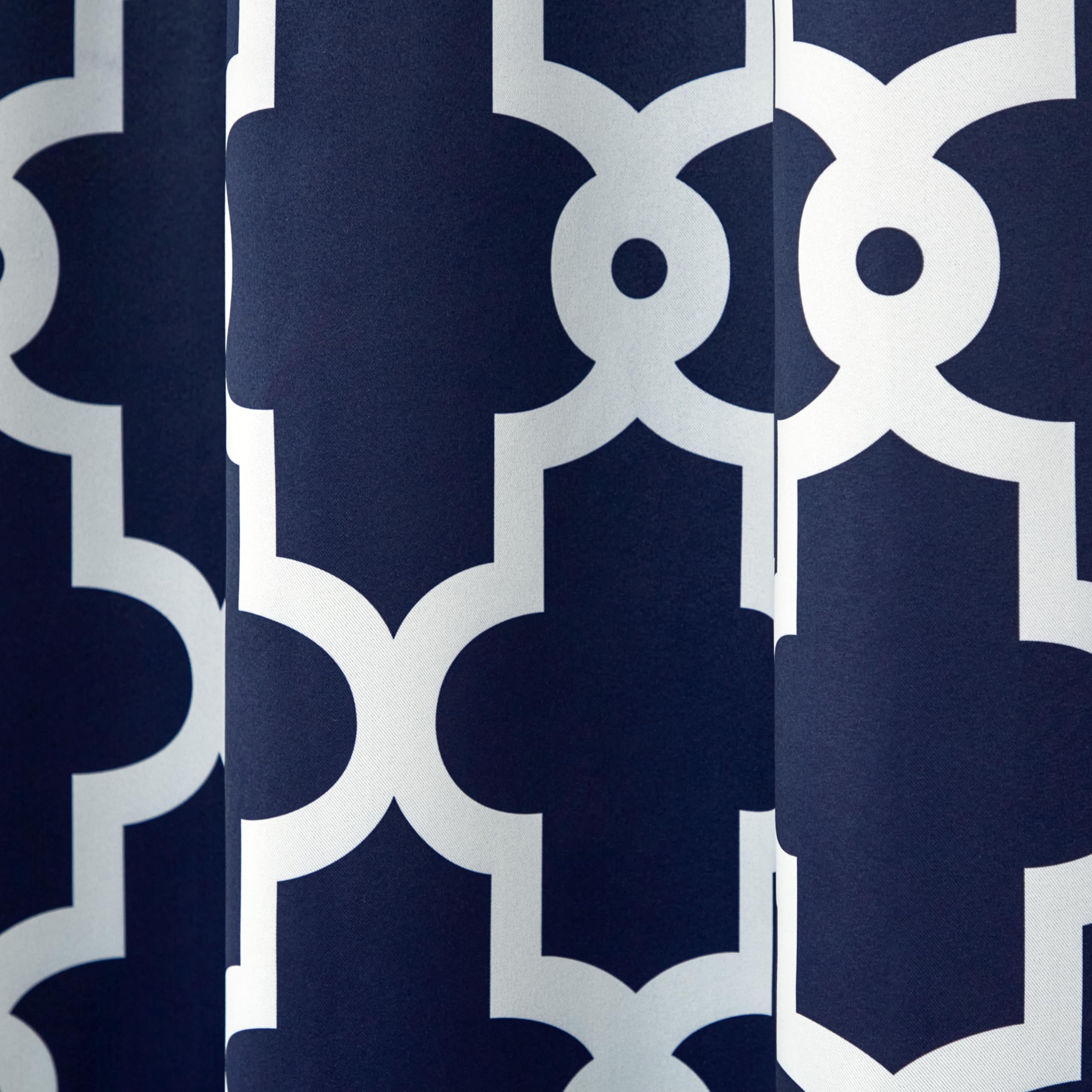 Exclusive Home Ironwork Sateen Woven Room Darkening Blackout Grommet Top Curtain Panel Pair, 52"x84", Peacoat Blue