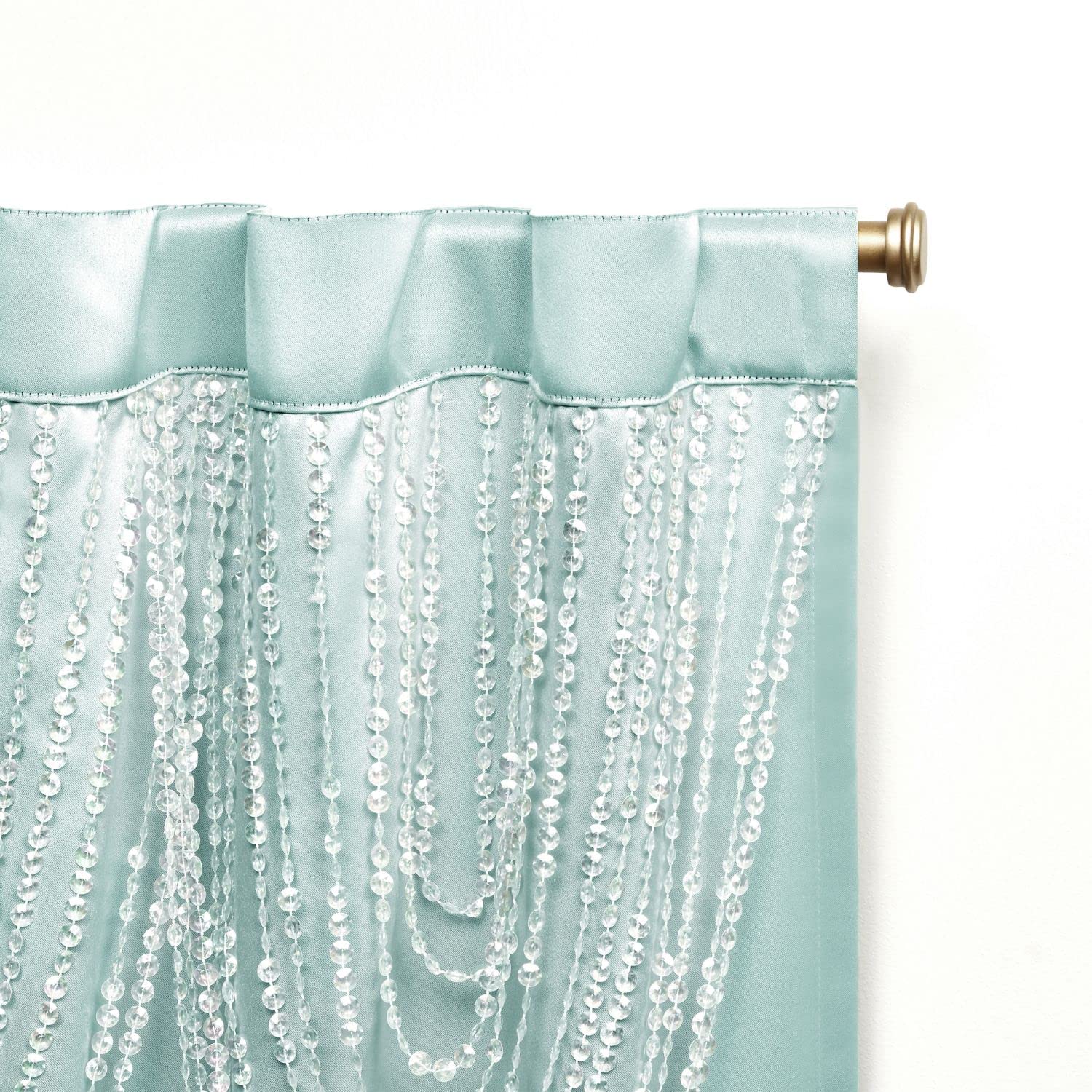 Exclusive Home Bliss Room Darkening Room Blackout Hidden Tab Top Curtain Panels, 54"x84", Aqua, Set of 2