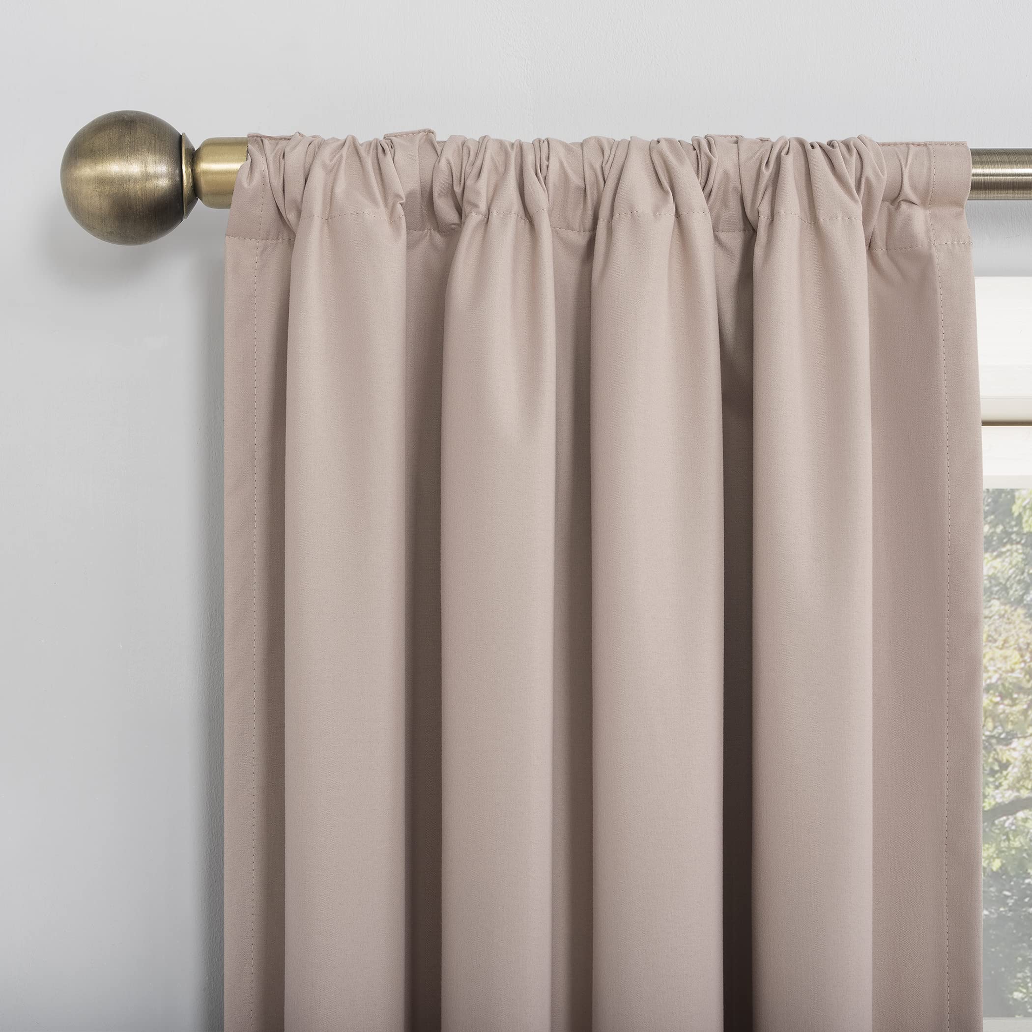 Sun Zero Cyrus Thermal Total Blackout Back Tab Curtain Panel