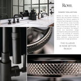 Rohl Campo Bath All Brass Sliding Rail in Matte Black with Wheel Handle ON Sliding Mechanism