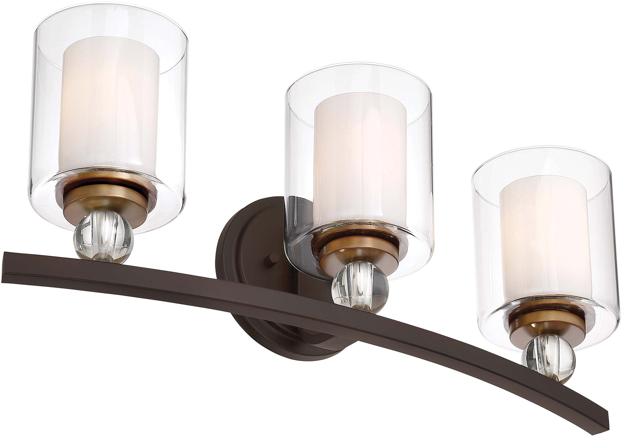 Minka Lavery Wall Light Fixtures 3073-416 Studio 5 Bath Vanity Lighting, 3-Light 300 Watts, Painted Bronze