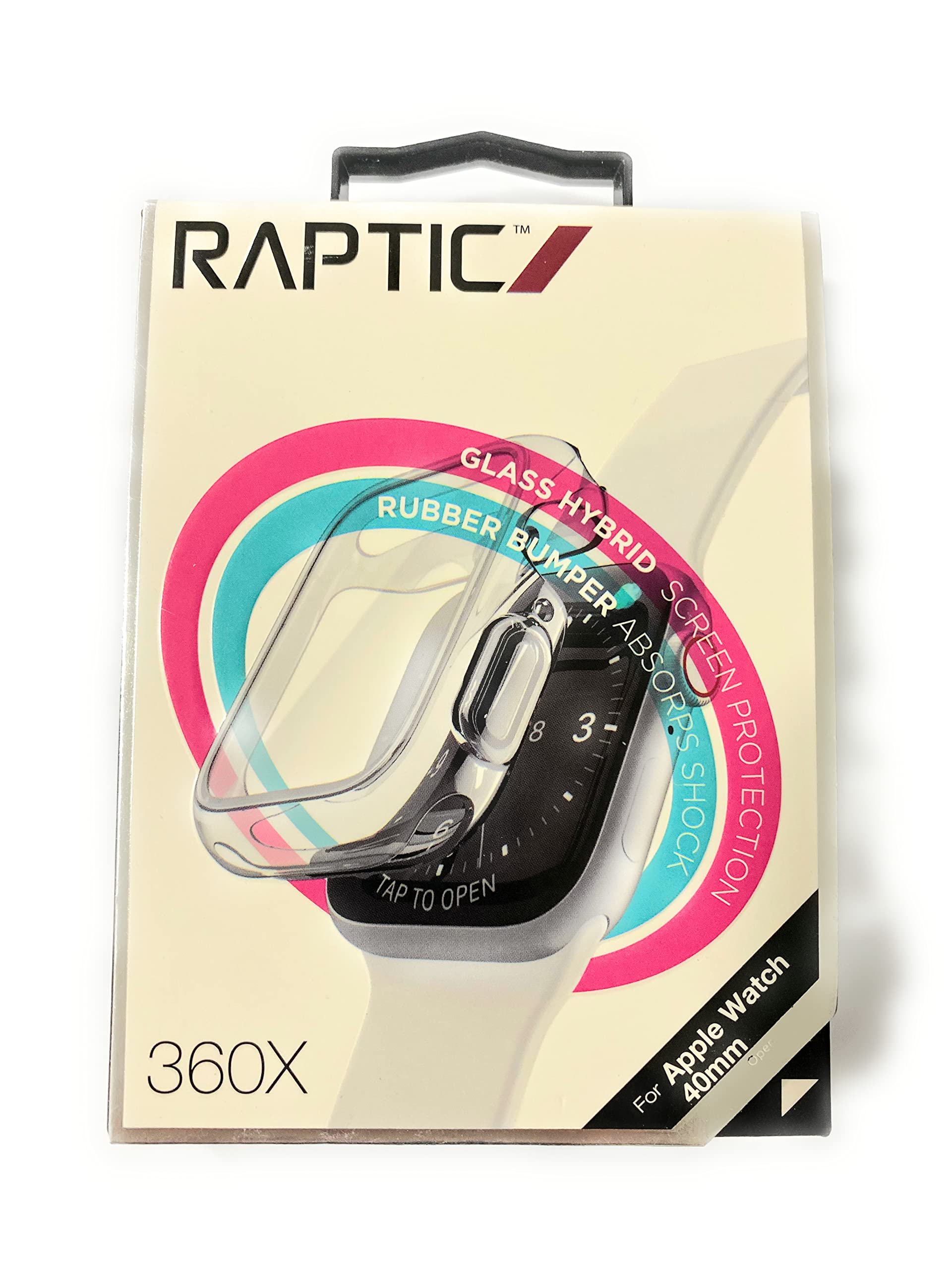 Raptic 360x Apple Watch Screen Protection Rubber Bumper Shock Absorber (40mm)