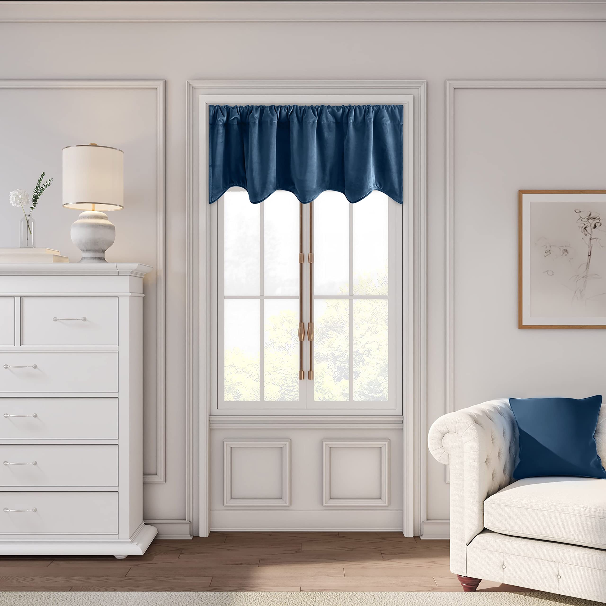 Ricardo Trading Velvet Lined RP w/BT Valance 50x17 Bone