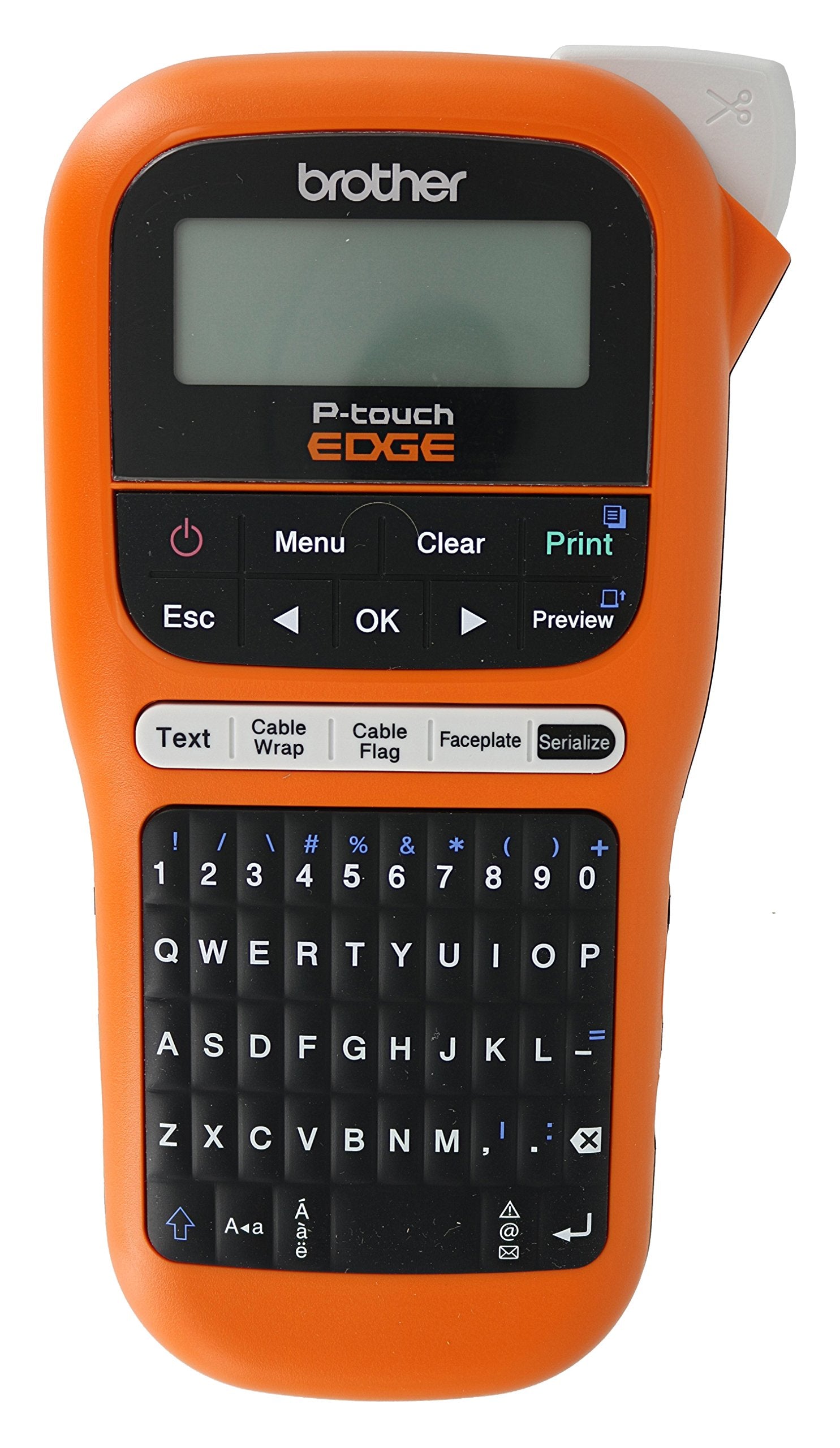 Brother PT-E105 P-Touch Edge Handheld Industrial Monochrome Label Maker with Interactive Menu and Automatic Lamination (AAA Batteries Not Included)