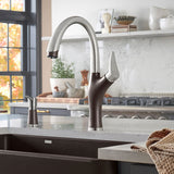 BLANCO, Café Brown 442032 ARTONA Color-Coordinated Pull-Down Dual Spray Kitchen Faucet, 1.5 GPM