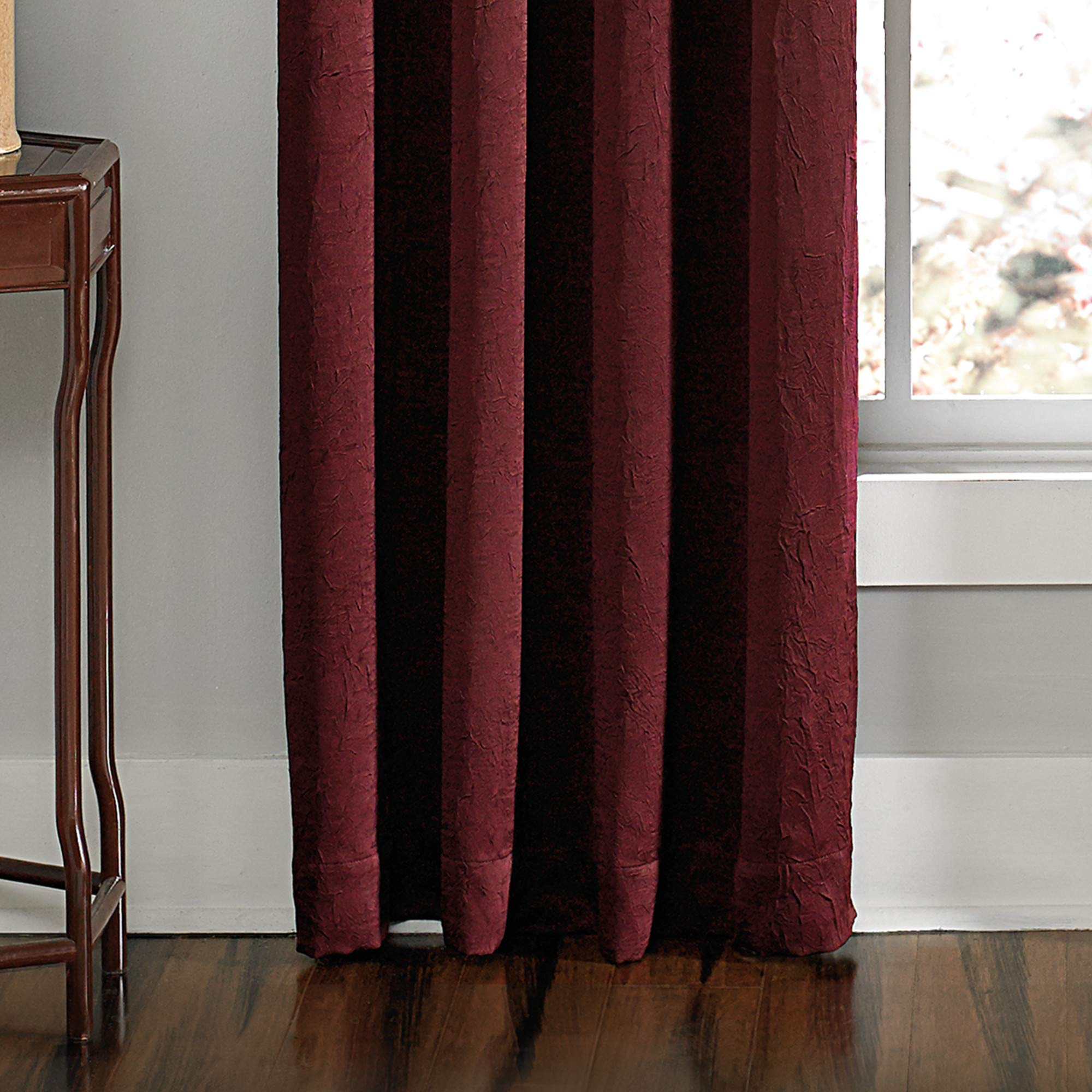 Curtainworks Lenox Grommet Curtain Panel, 50 x 84 in, Wine