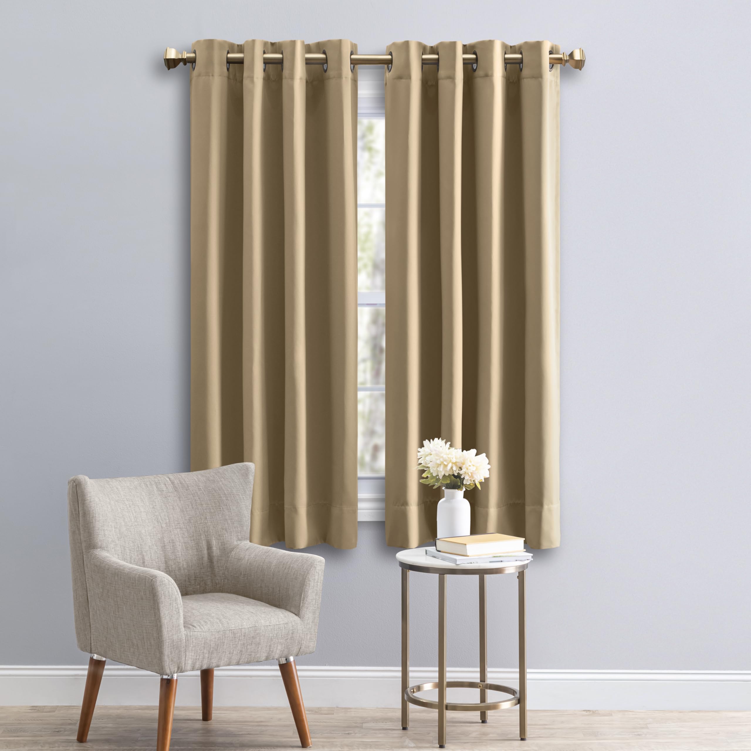 Ricardo Ultimate Blackout Grommet Panel With Wand, 56"W x 54"L, Sand