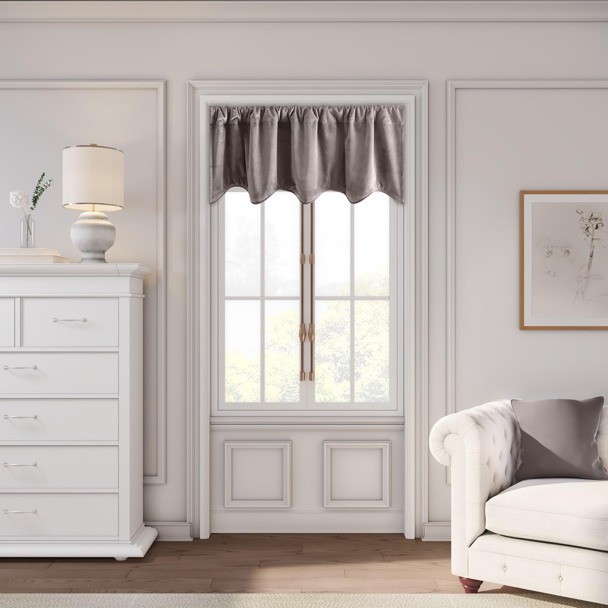 Ricardo Trading Velvet Lined RP w/BT Valance 50x17 Bone