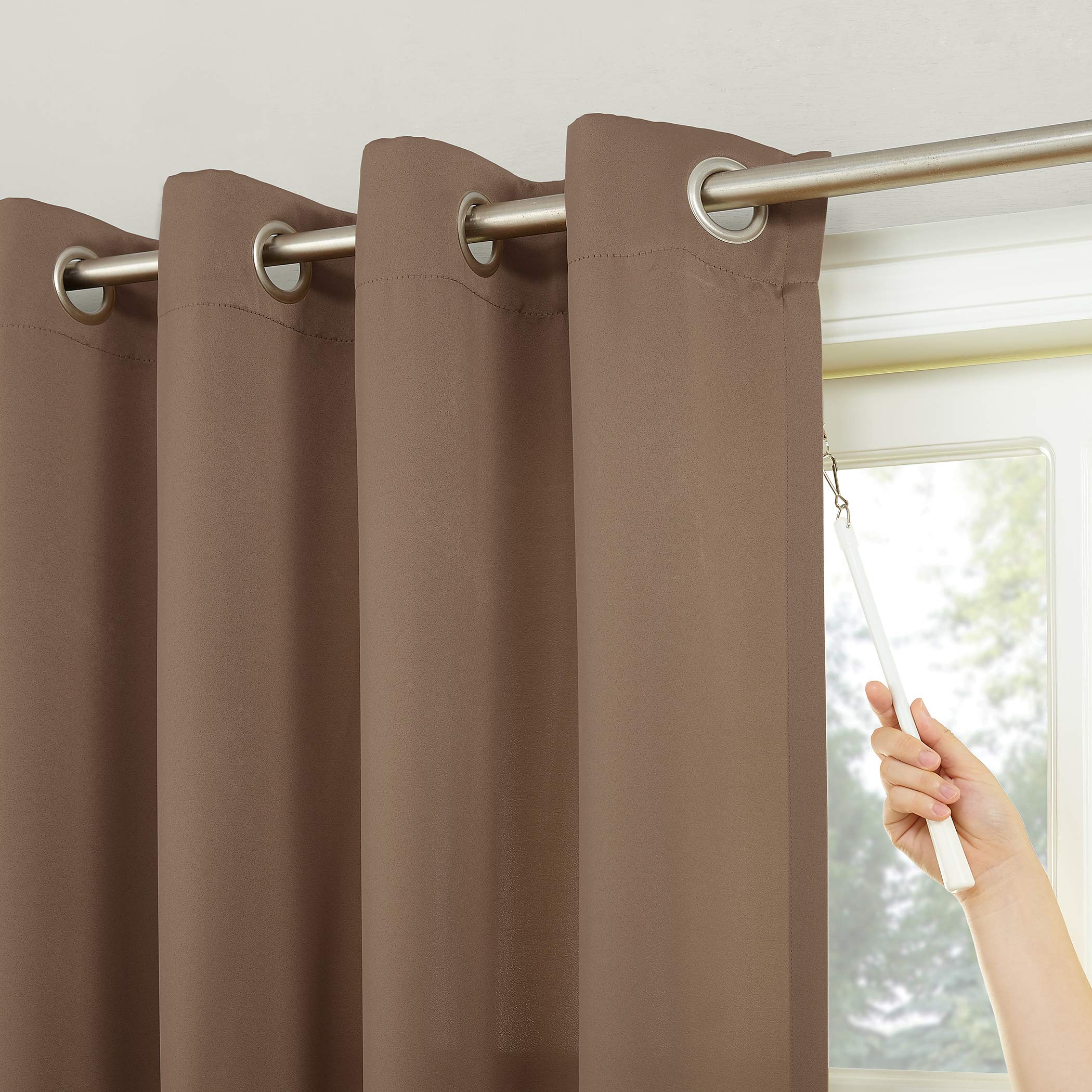 Sun Zero Easton Extra-Wide Blackout Grommet Sliding Patio Door Curtain Panel