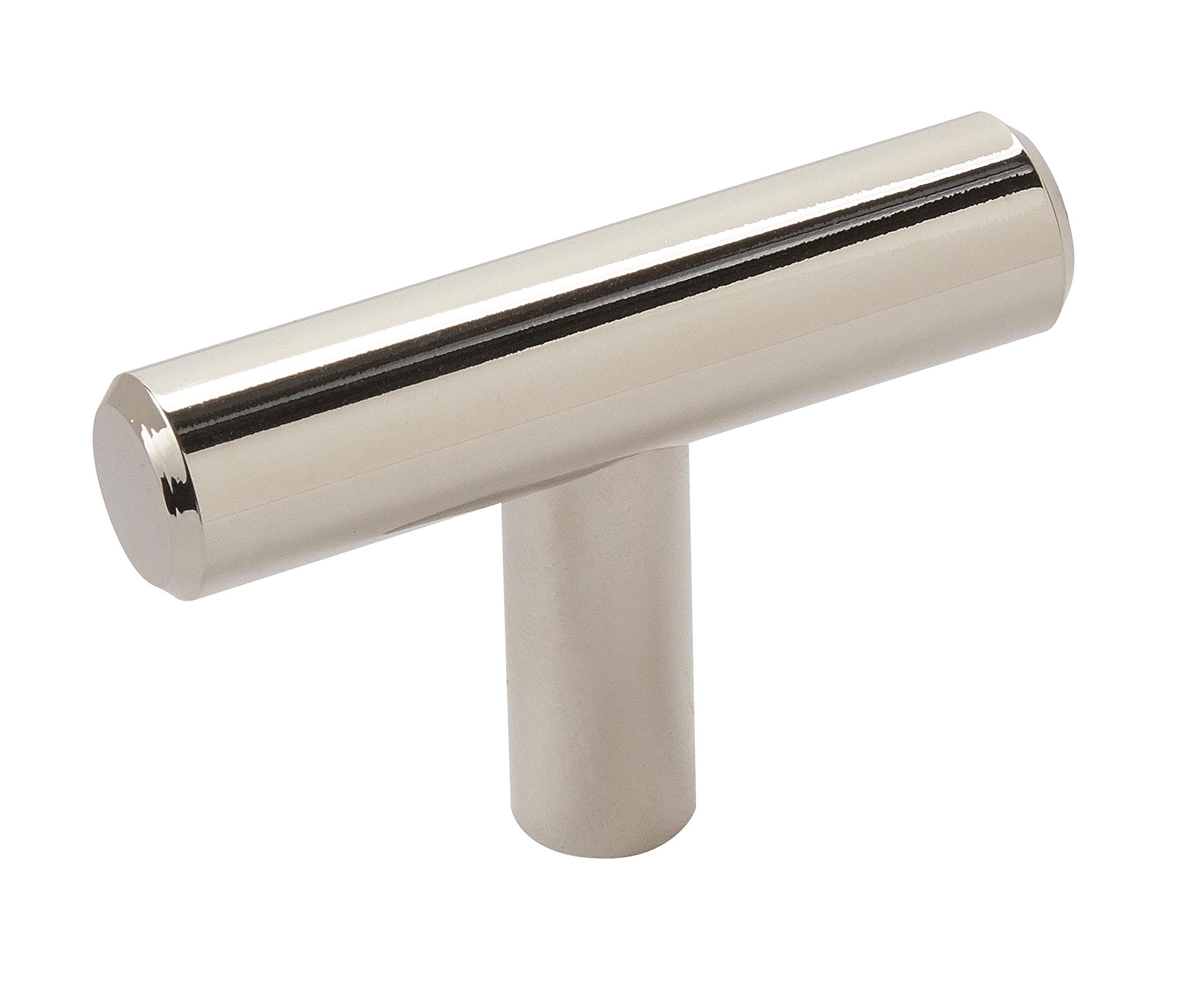 Amerock | Cabinet Knob | Polished Nickel | 1-15/16 inch (49 mm) Length | Bar Pulls | 1 Pack | Drawer Knob | Cabinet Hardware