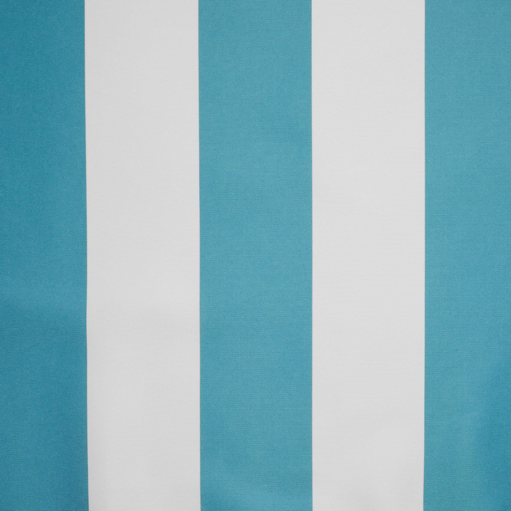 Exclusive Home Canopy Stripe Indoor/Outdoor Grommet Top Curtain Panel, 54"x108", Teal / White, Set of 2