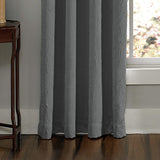 Curtainworks Lenox Grommet Curtain Panel, 50 x 63 in, Grey