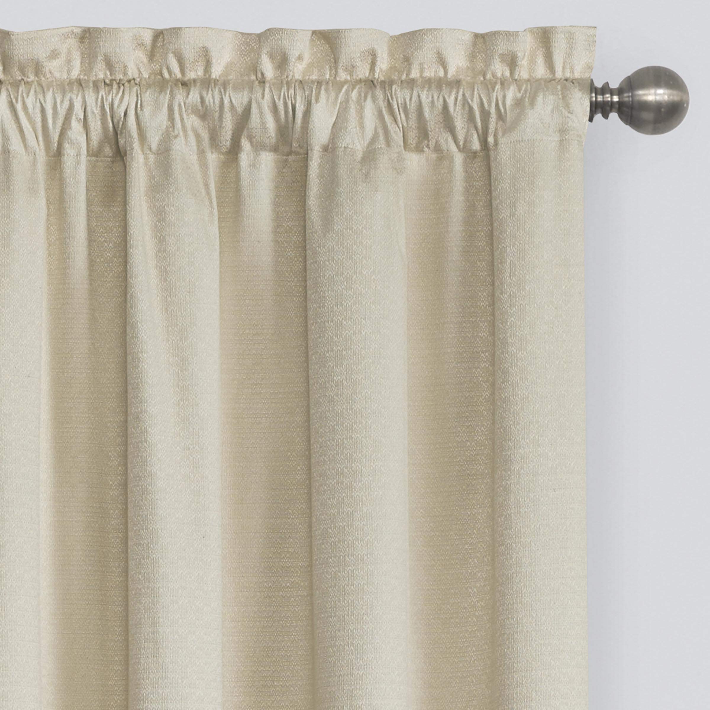 ECLIPSE Modern Valance Rod Pocket Window Curtain for Kitchen or Bathroom 42" x 21"