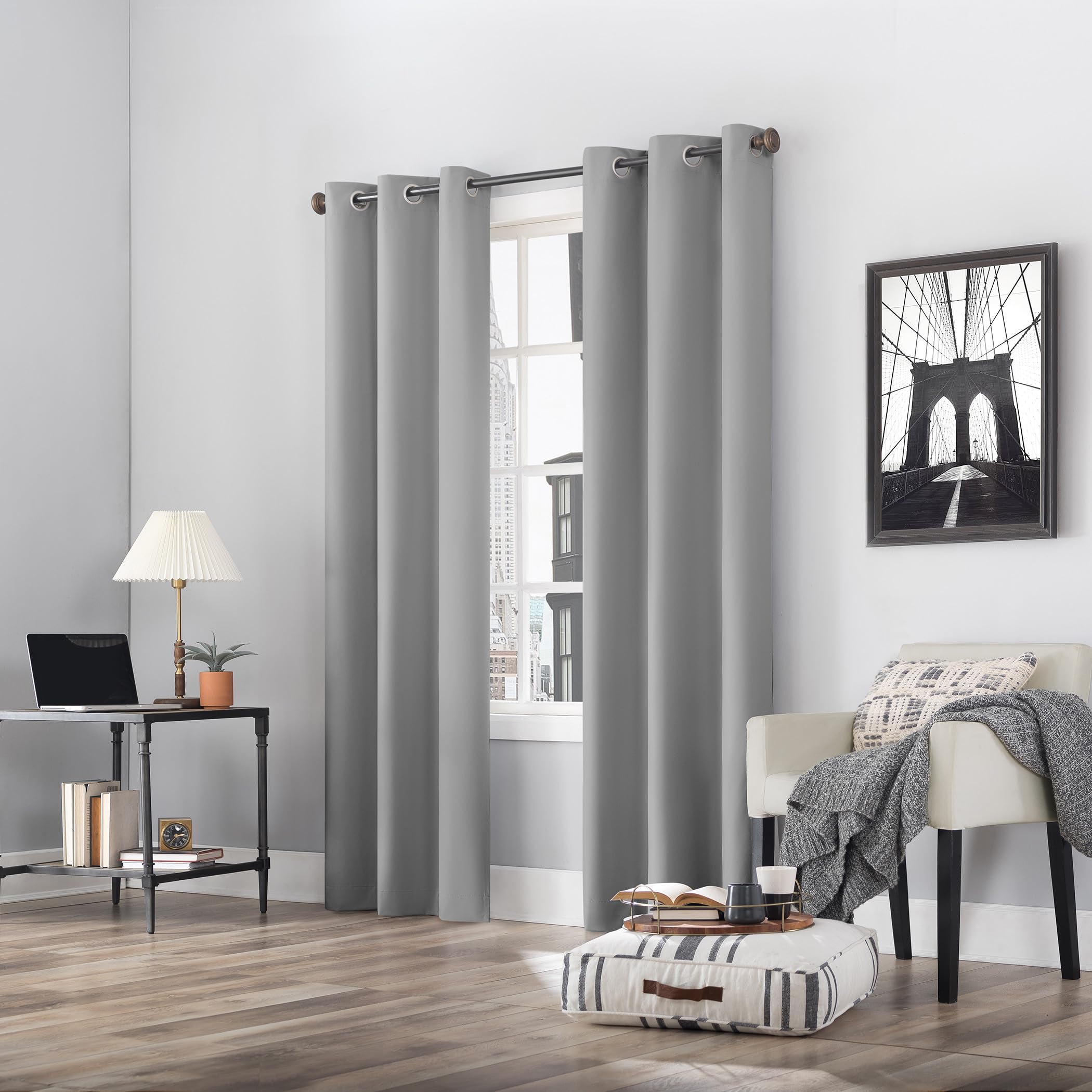 Sun Zero Cyrus Thermal 100% Blackout Grommet Curtain Single Panel