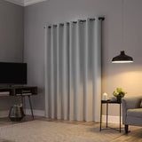 Sun Zero Channing Grid Texture Draft Shield Fleece Insulated Total Blackout Grommet Curtain, 50" x 63" Panel, Pearl