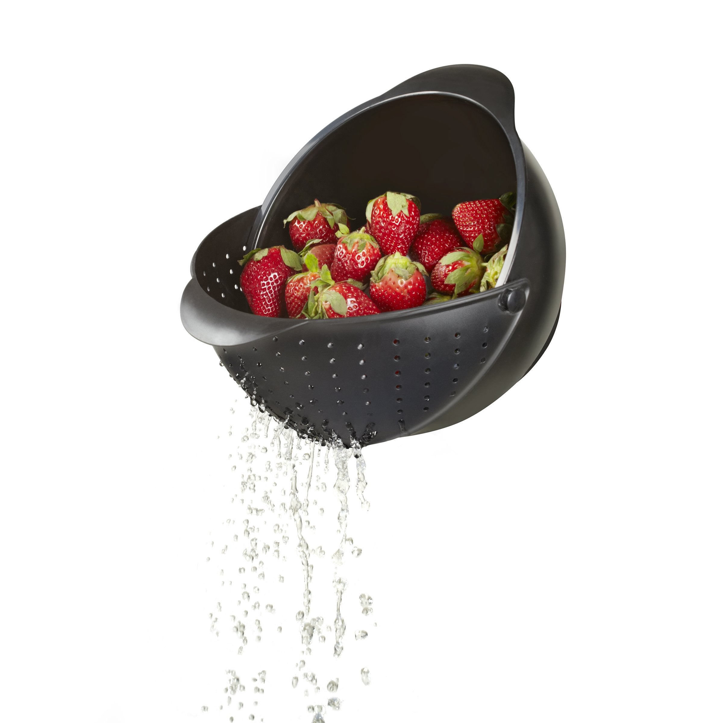 Umbra Rinse Bowl and Strainer, Black