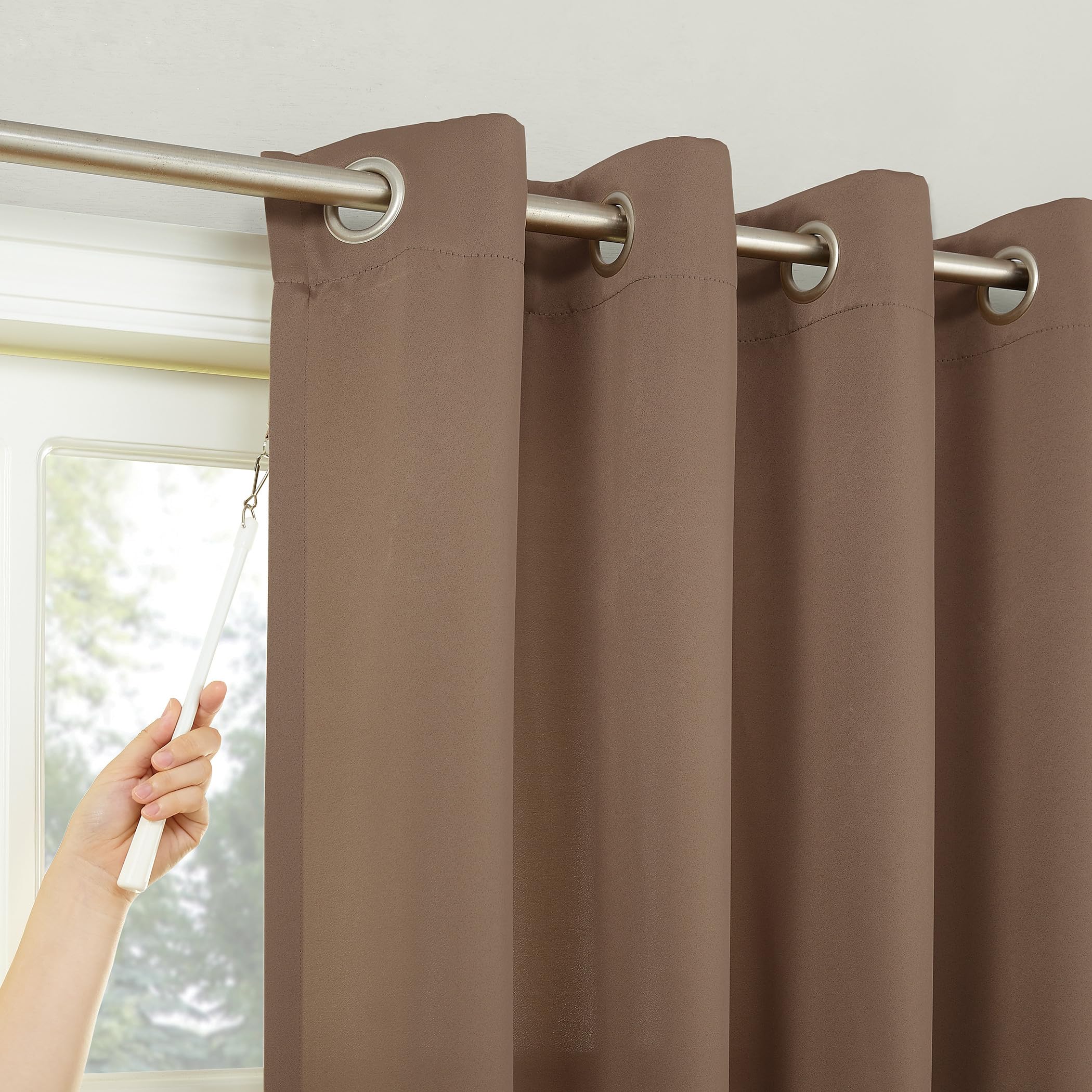 Sun Zero Easton Extra-Wide Blackout Grommet Sliding Patio Door Curtain Panel