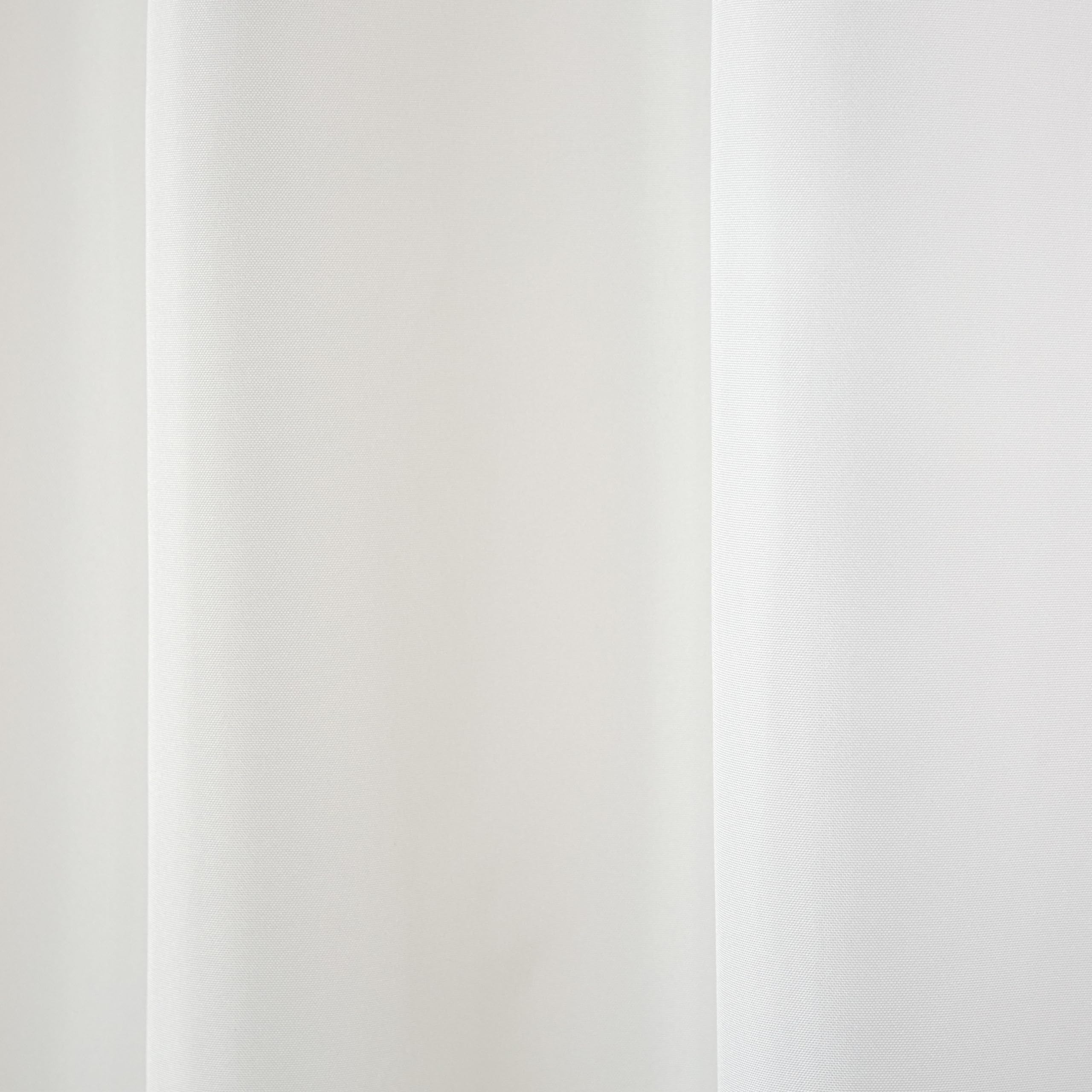 TOWN & COUNTRY BASICS Cabana Solid Heavyweight Indoor Outdoor Curtains, Light Filtering Opacity with Grommet Top, Water Repellent, 2-Pack Set, 54"x84", Winter White