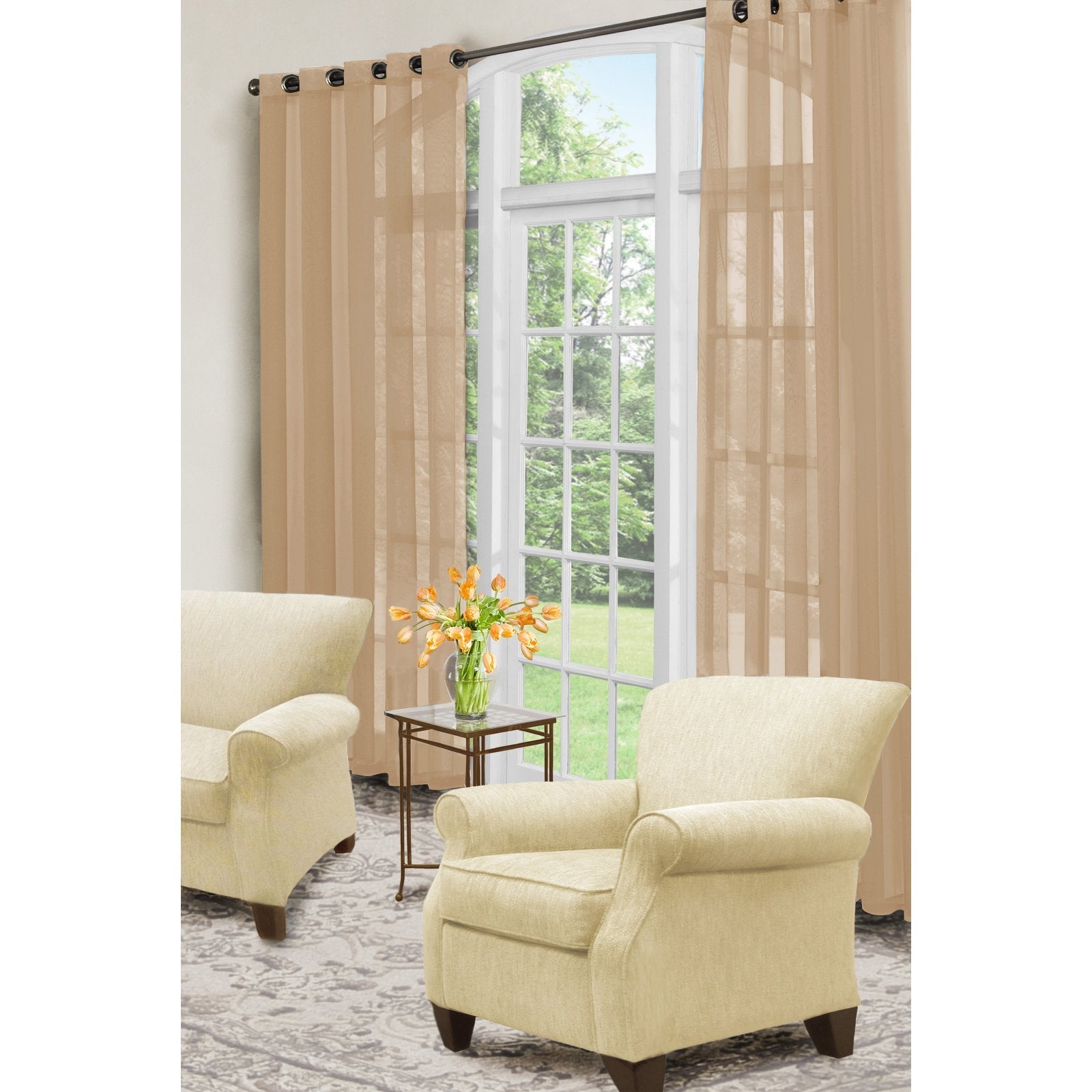 Arm & Hammer Arm and Hammer Curtain Fresh Odor-Neutralizing Single Curtain Panel White 59x63 63 Inches