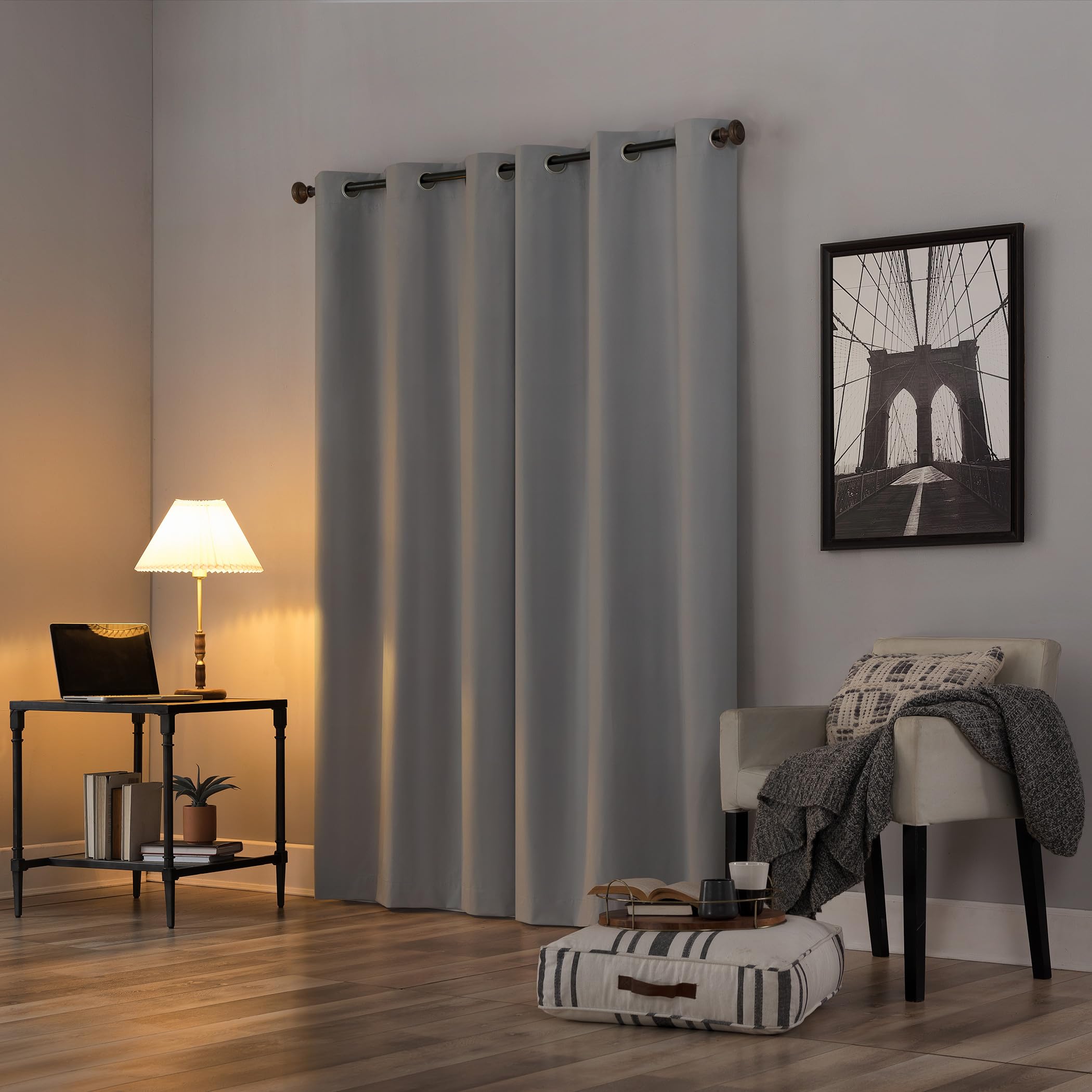 Sun Zero Cyrus Thermal 100% Blackout Grommet Curtain Single Panel