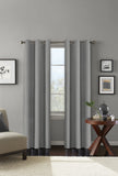 Grey Solid Grommet Blackout Curtain Liner- 42 in. W x 84 in. L